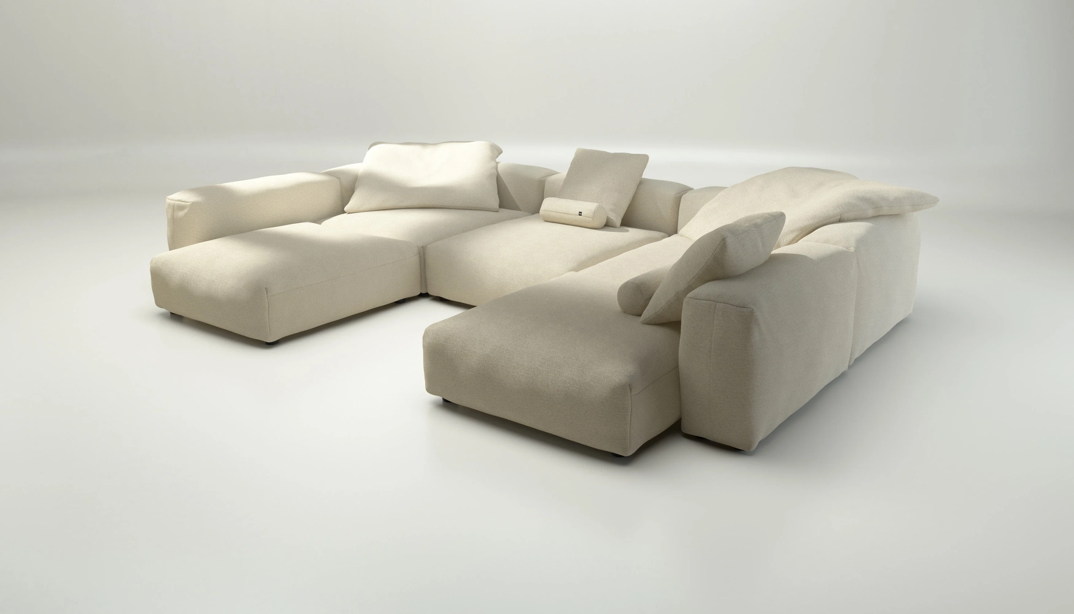 vetsak | Sofa Set 06 - Loop Loop - Duna | Modulares Sofa | 6.5 Sitzer | Big Sofa | U Sofa | Ecksofa - Image 3