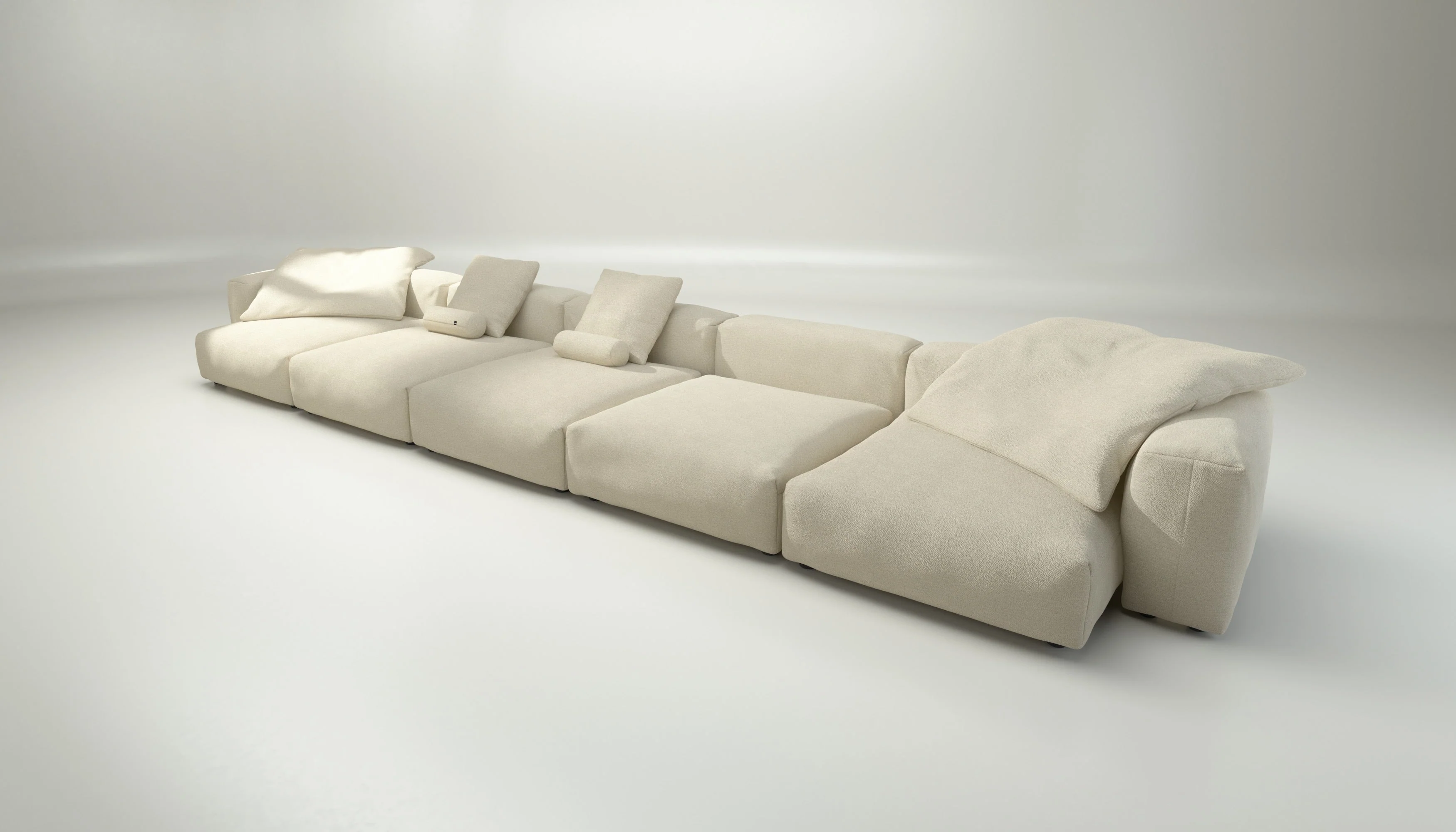 vetsak | Sofa Set 06 - Loop Loop - Duna | Modulares Sofa | 6.5 Sitzer | Big Sofa | U Sofa | Ecksofa - Image 4