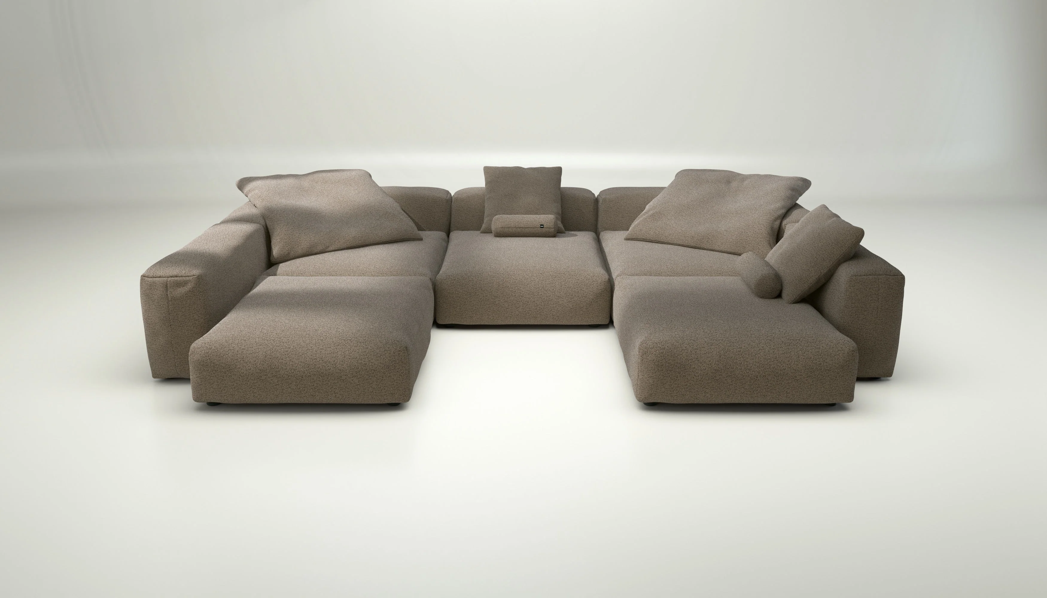 vetsak | Sofa Set 06 - Loop Loop - Taupe | Modulares Sofa | 6.5 Sitzer | Big Sofa | U Sofa | Ecksofa