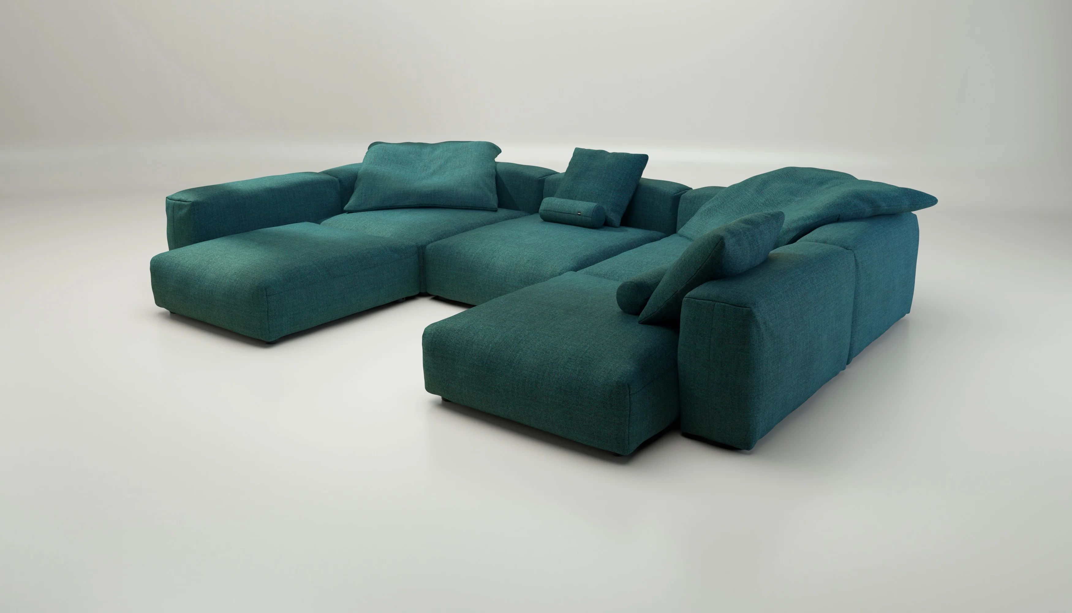 vetsak | Sofa Set 06 - Pique - Cedar | Modular Sofa | 6.5 Seater | Big Sofa | U-Shape | Corner Sofa - Image 3