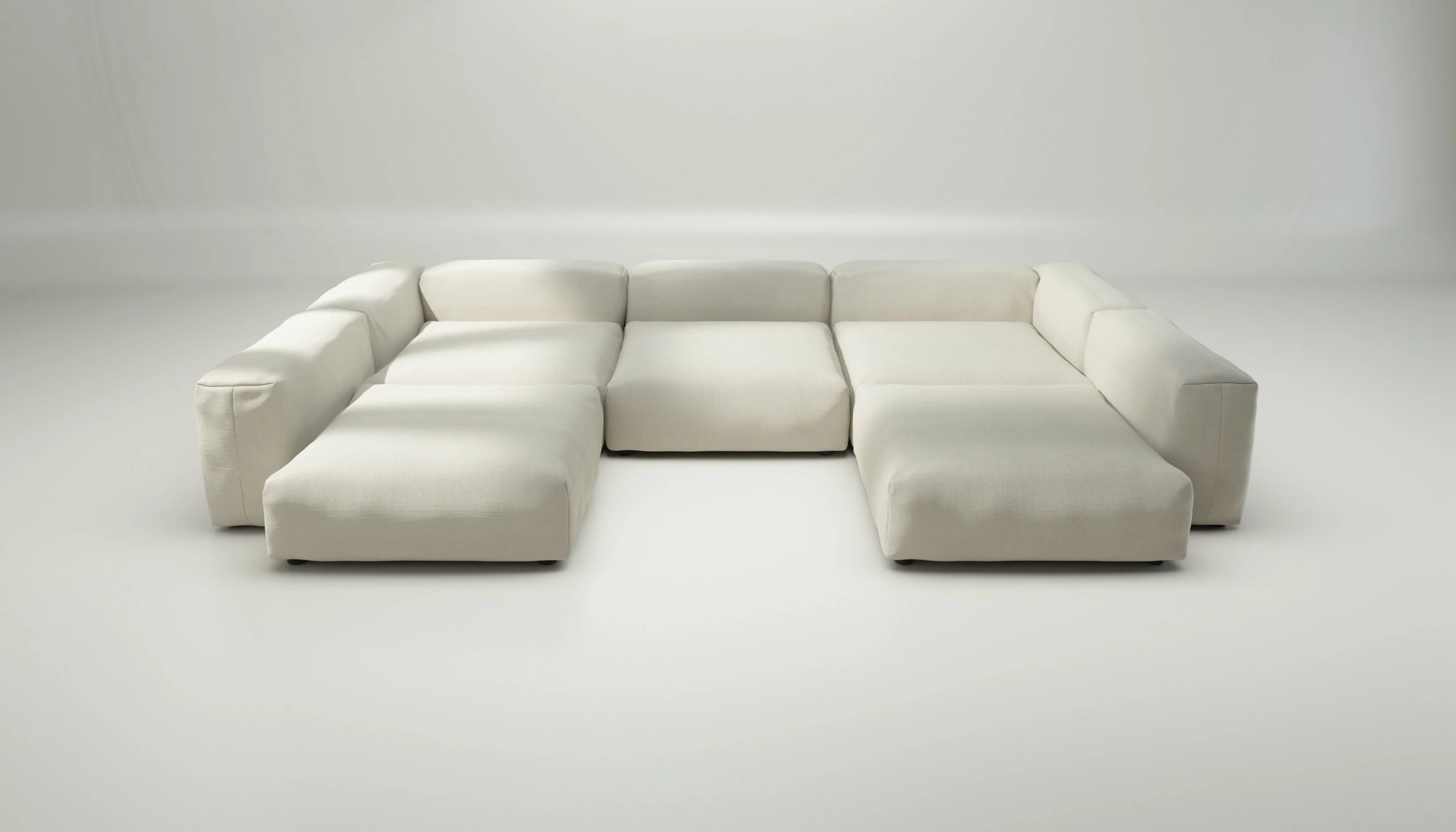 vetsak | Sofa Set 06 - Pique - Creme | Modulares Sofa | 6.5 Sitzer | Big Sofa | U Sofa | Ecksofa - Image 2