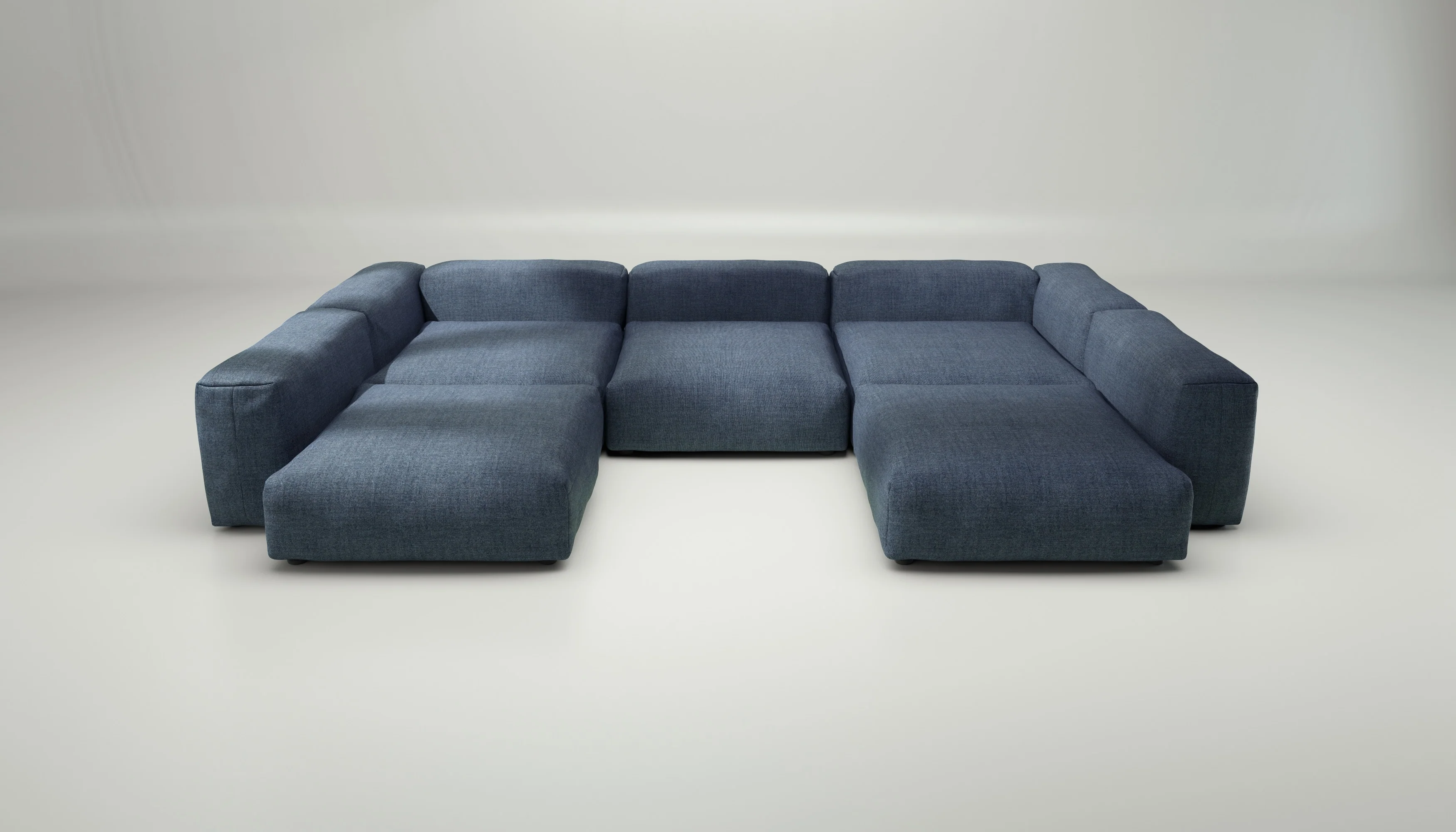 vetsak | Sofa Set 06 - Pique - Dark Blue | Modular Sofa | 6.5 Seater | Big Sofa | U-Shape | Corner Sofa - Image 2