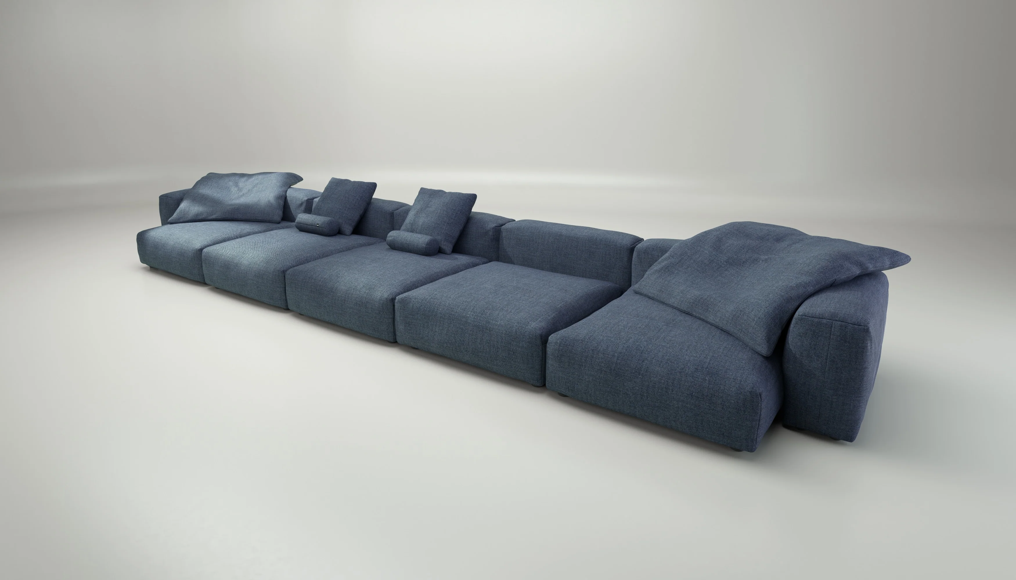vetsak | Sofa Set 06 - Pique - Dark Blue | Modular Sofa | 6.5 Seater | Big Sofa | U-Shape | Corner Sofa - Image 4