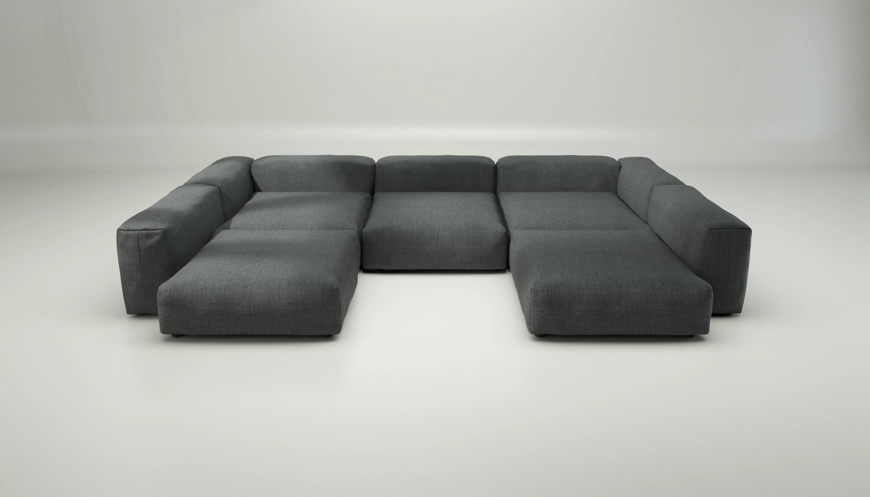 vetsak | Sofa Set 06 - Pique - Dark Grey | Modular Sofa | 6.5 Seater | Big Sofa | U-Shape | Corner Sofa - Image 2