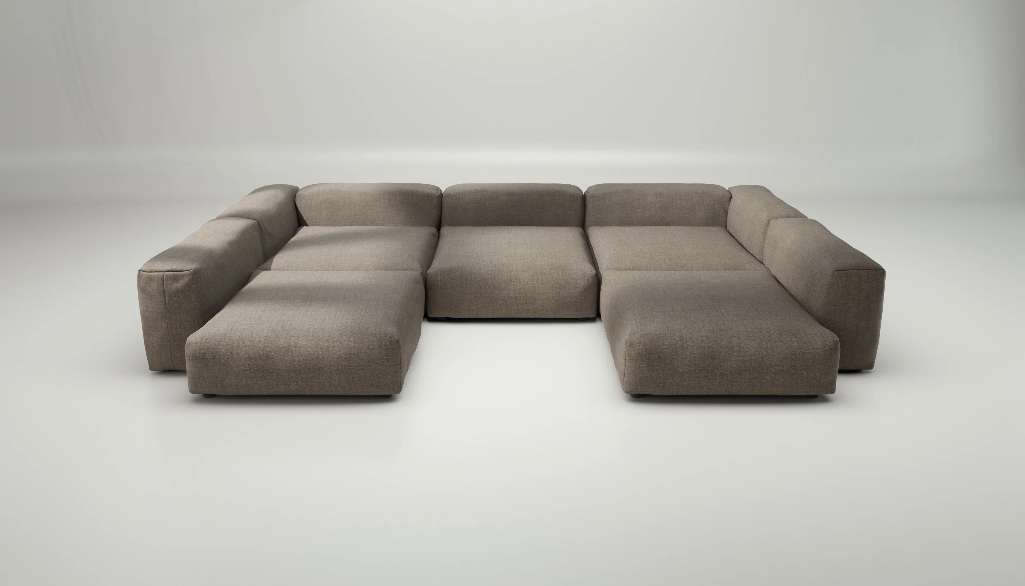 vetsak | Sofa Set 06 - Pique - Stone | Modular Sofa | 6.5 Seater | Big Sofa | U-Shape | Corner Sofa - Image 2