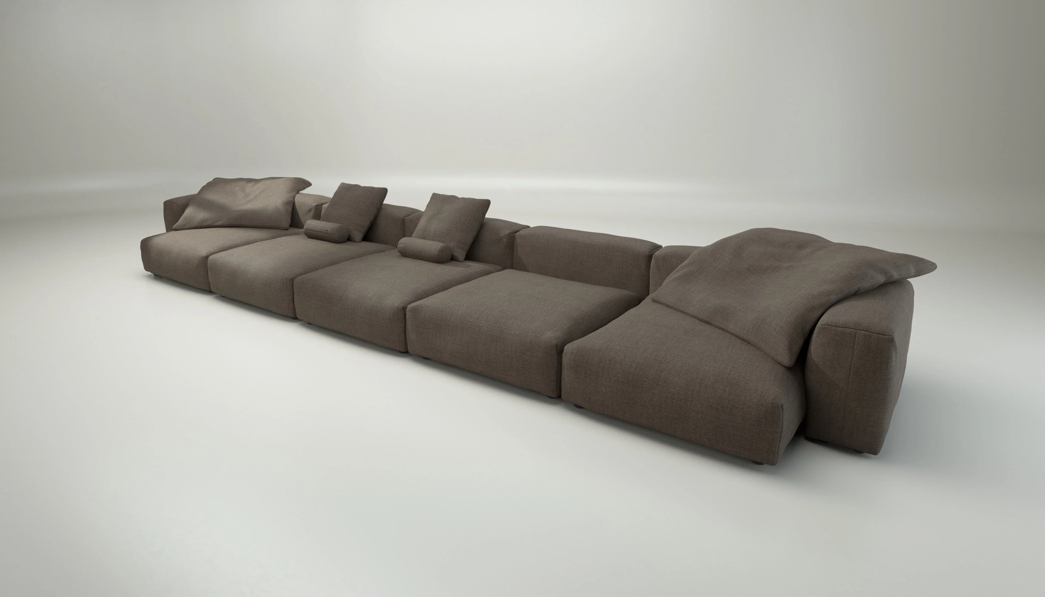 vetsak | Sofa Set 06 - Pique - Taupe | Modular Sofa | 6.5 Seater | Big Sofa | U-Shape | Corner Sofa - Image 4