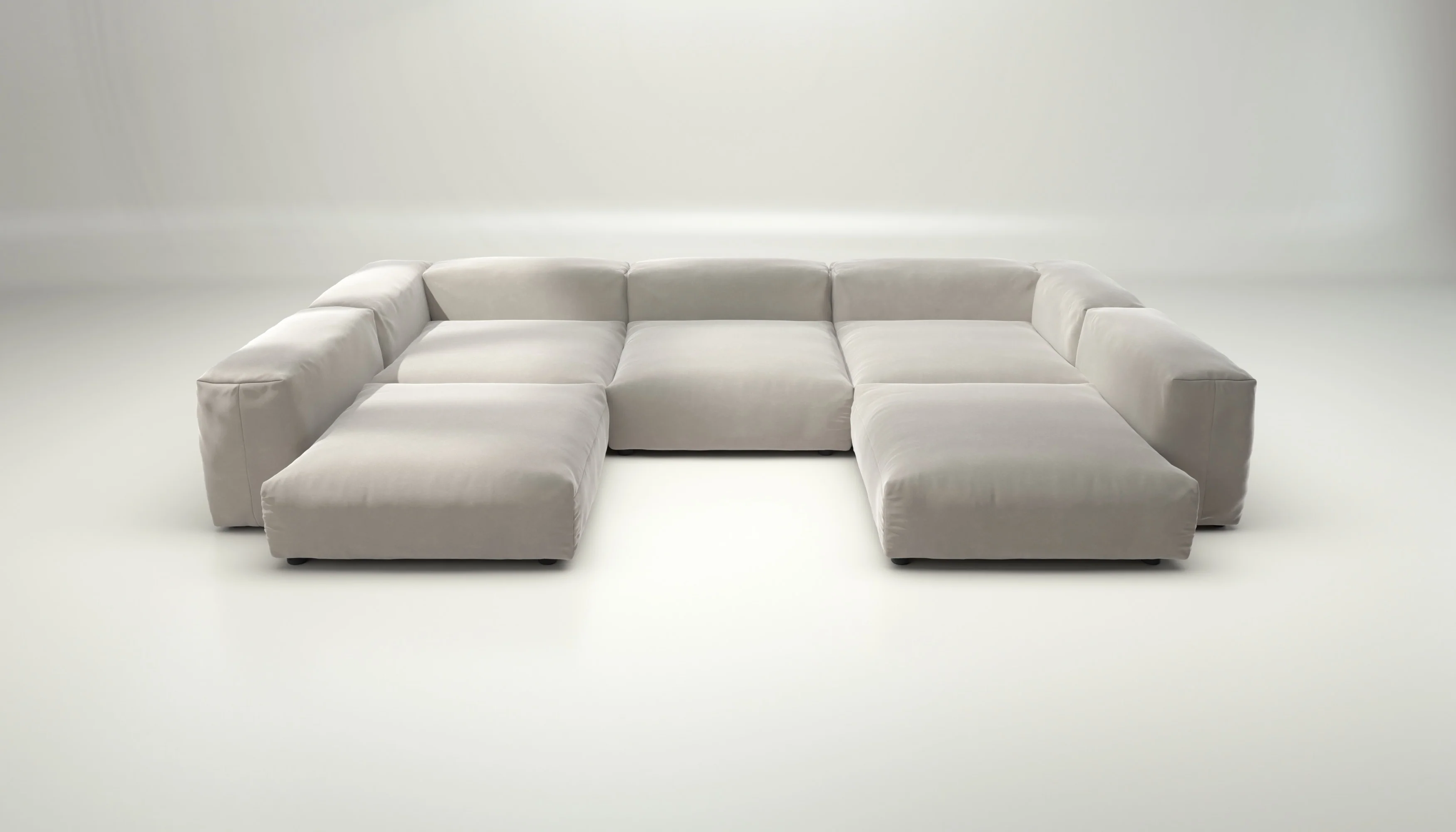 vetsak | Sofa Set 06 - Suave - Clay | Modulares Sofa | 6.5 Sitzer | Big Sofa | U Sofa | Ecksofa - Image 2