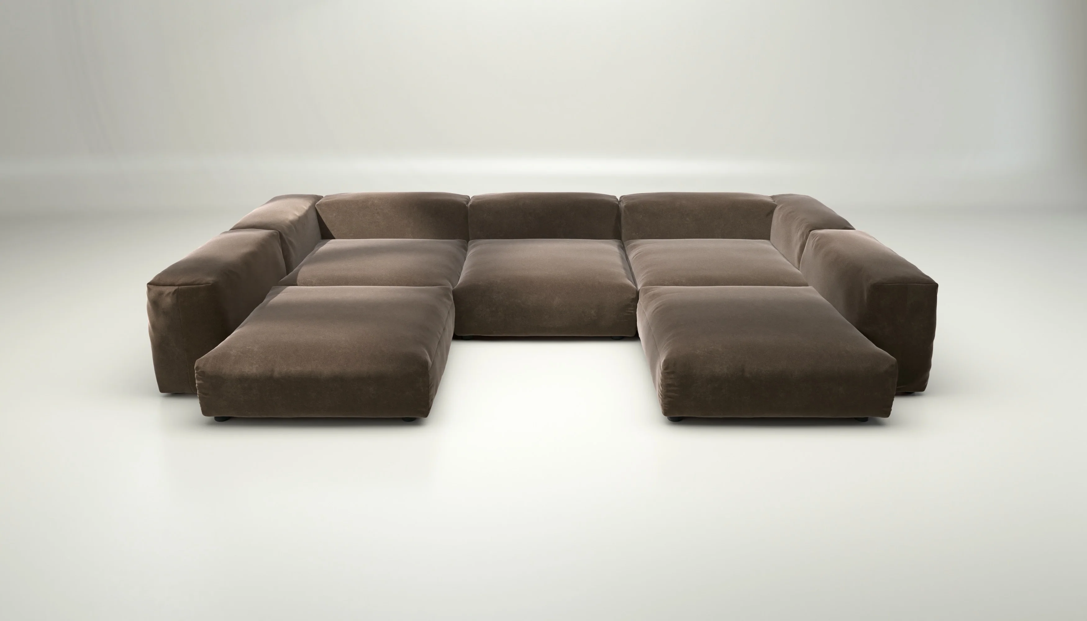 vetsak | Sofa Set 06 - Suave - Espresso | Modulares Sofa | 6.5 Sitzer | Big Sofa | U Sofa | Ecksofa - Image 2