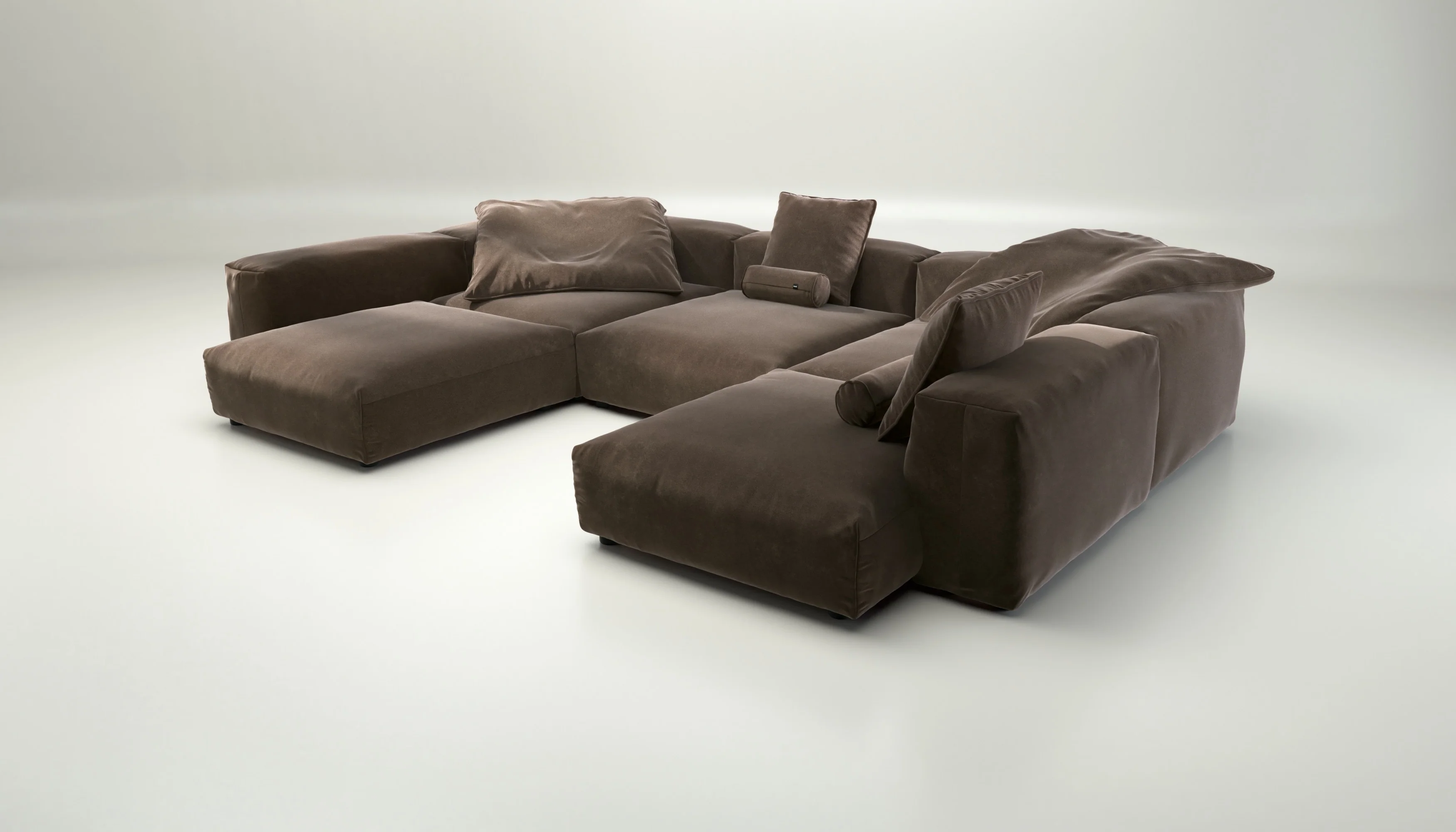 vetsak | Sofa Set 06 - Suave - Espresso | Modulares Sofa | 6.5 Sitzer | Big Sofa | U Sofa | Ecksofa - Image 3