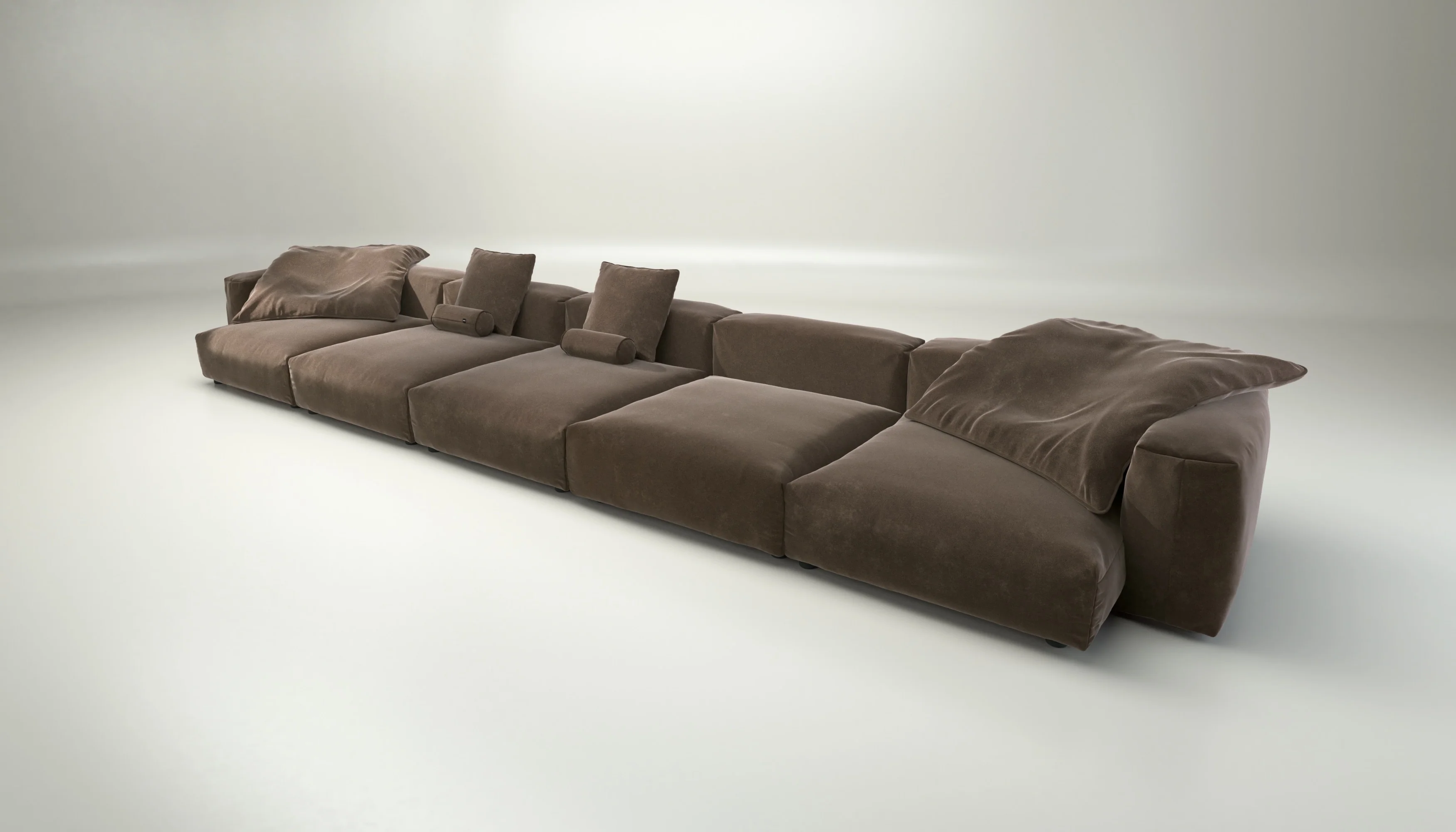 vetsak | Sofa Set 06 - Suave - Espresso | Modulares Sofa | 6.5 Sitzer | Big Sofa | U Sofa | Ecksofa - Image 4