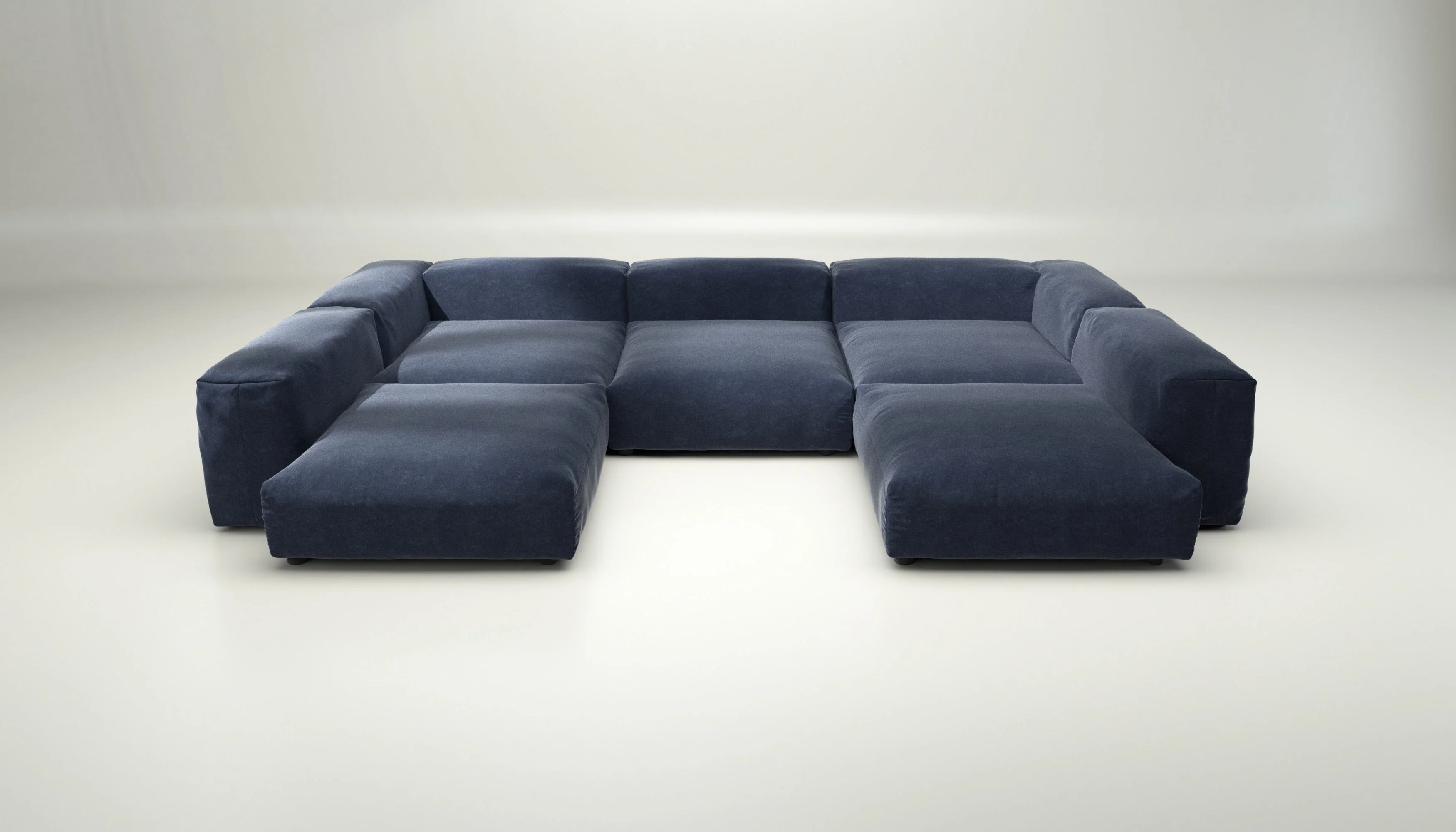 vetsak | Sofa Set 06 - Suave - Navy | Modulares Sofa | 6.5 Sitzer | Big Sofa | U Sofa | Ecksofa - Image 2