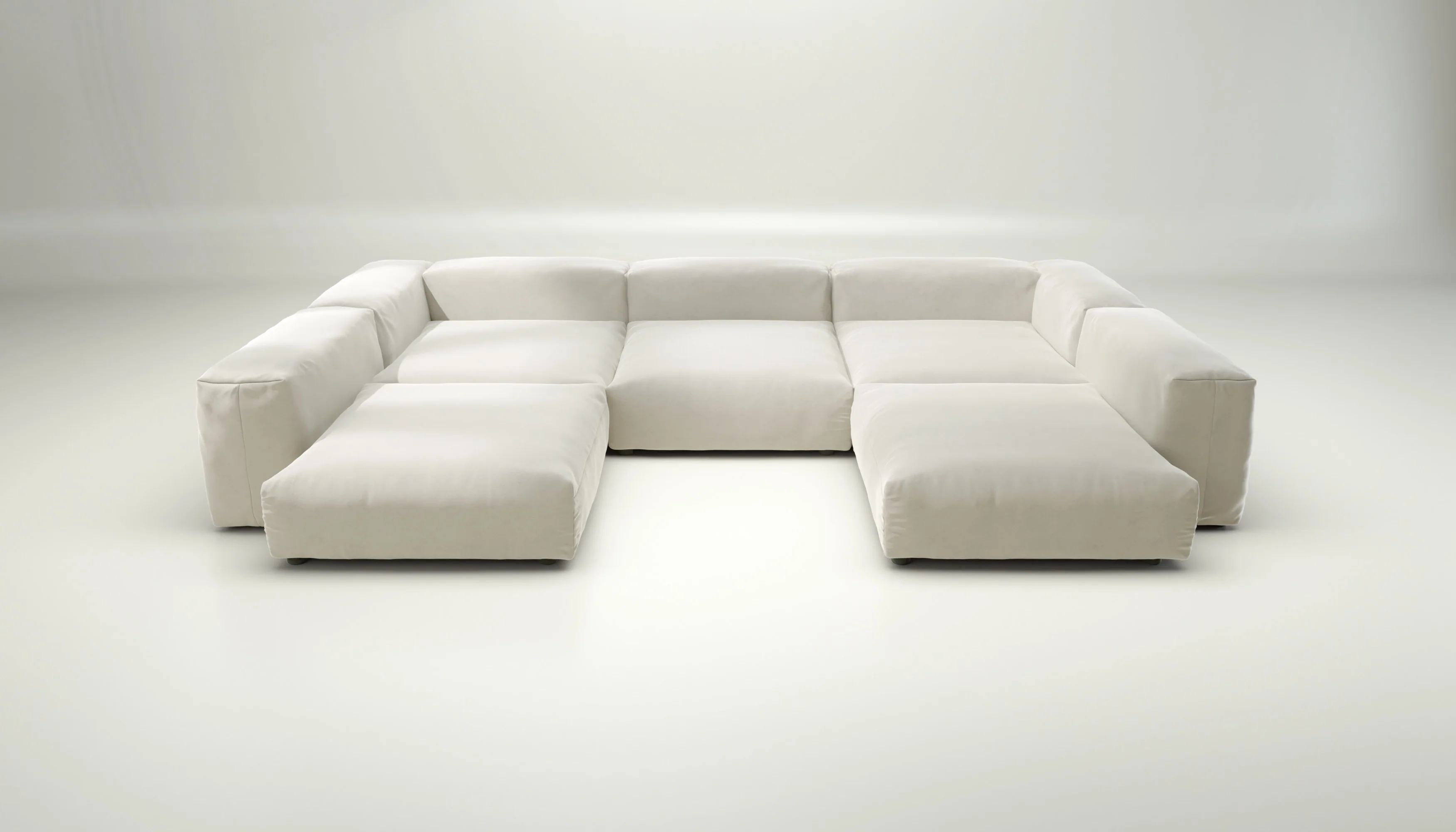 vetsak | Sofa Set 06 - Suave - Pearl | Modular Sofa | 6.5 Seater | Big Sofa | U-Shape | Corner Sofa - Image 2