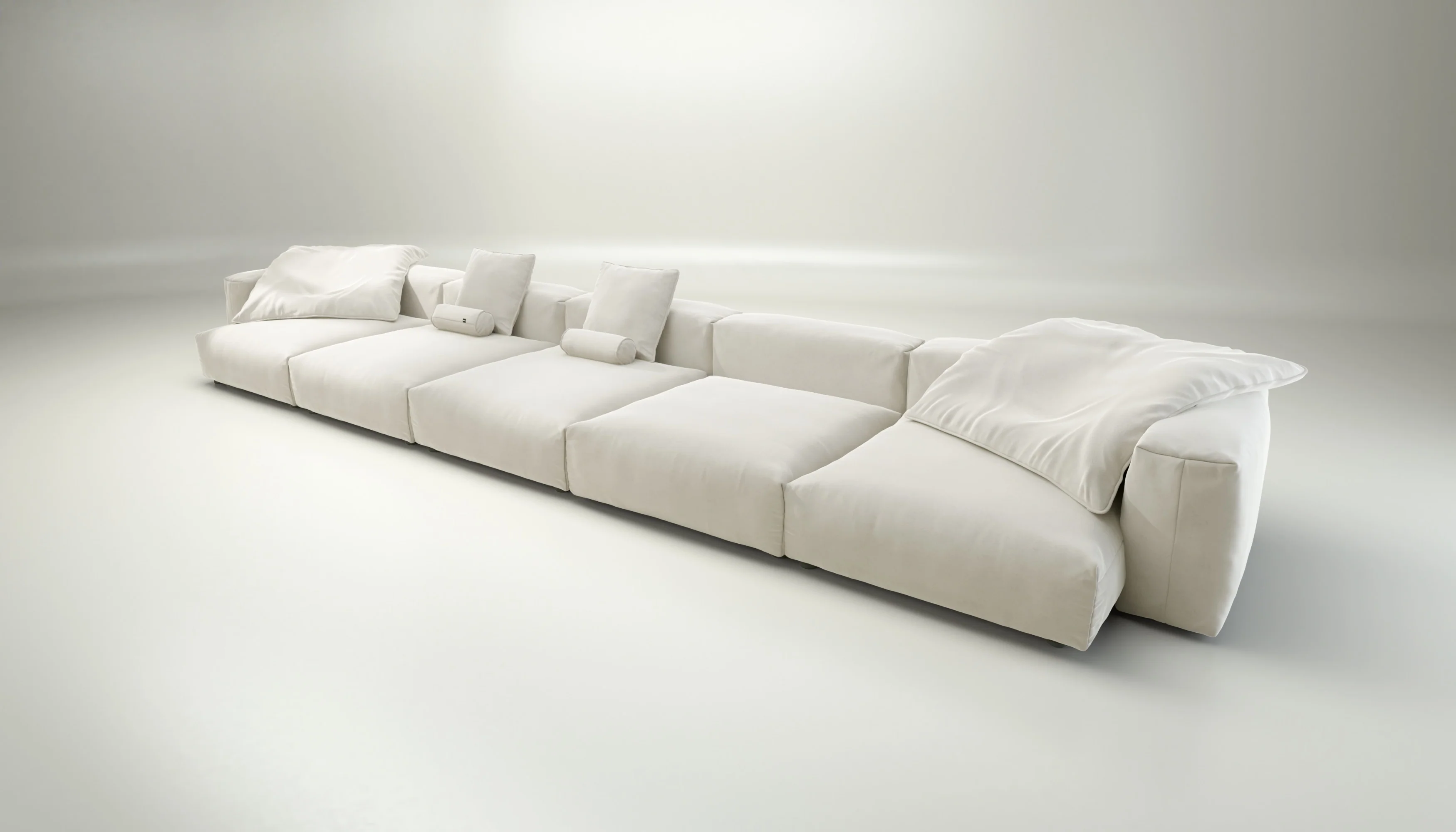 vetsak | Sofa Set 06 - Suave - Pearl | Modular Sofa | 6.5 Seater | Big Sofa | U-Shape | Corner Sofa - Image 4