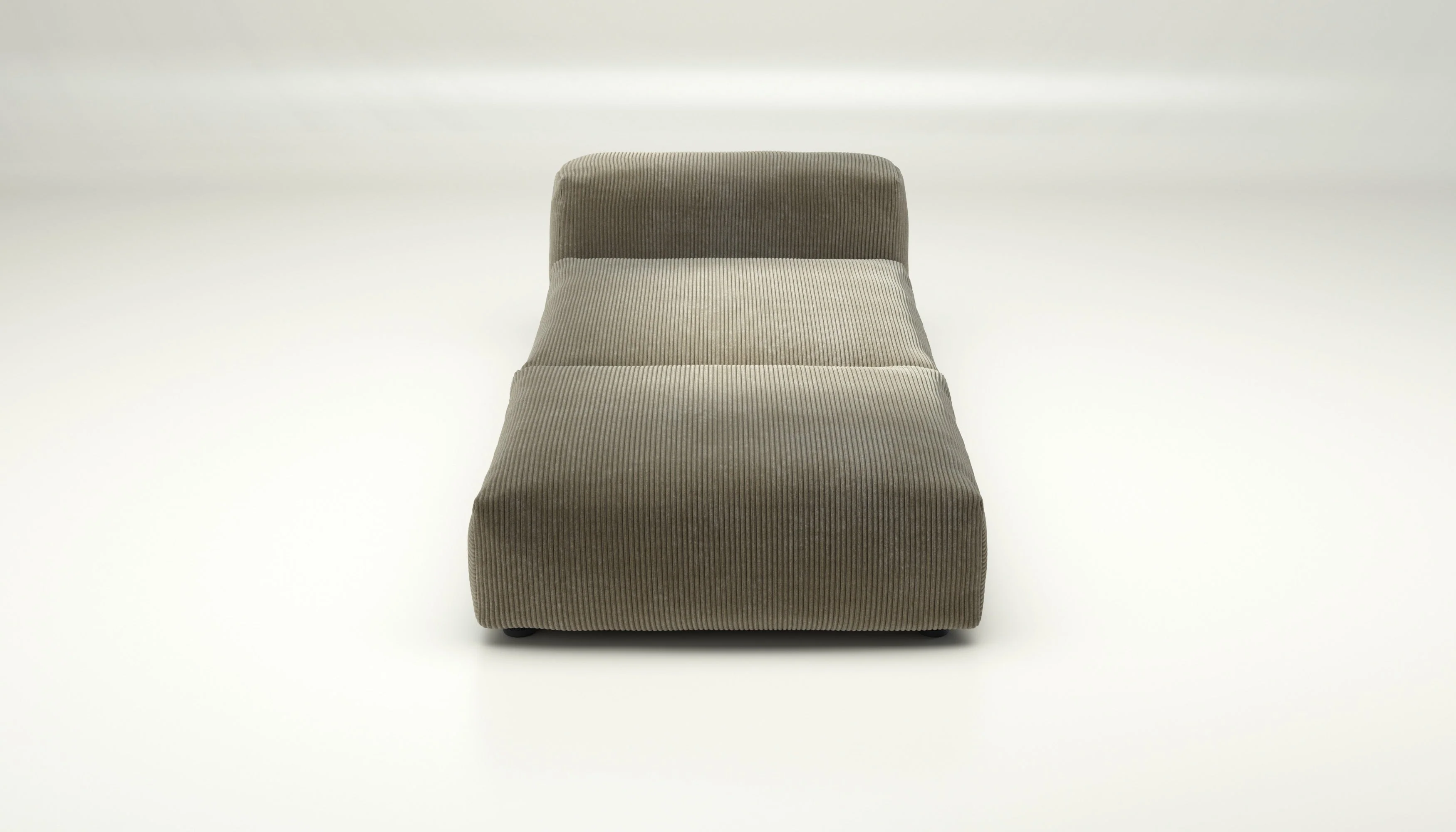vetsak | Sofa Set 07 - Sun Lounger - Cord Velour - Khaki | Modulares Sofa | 2 Sitzer | Daybed | Chaiselounge - Image 2
