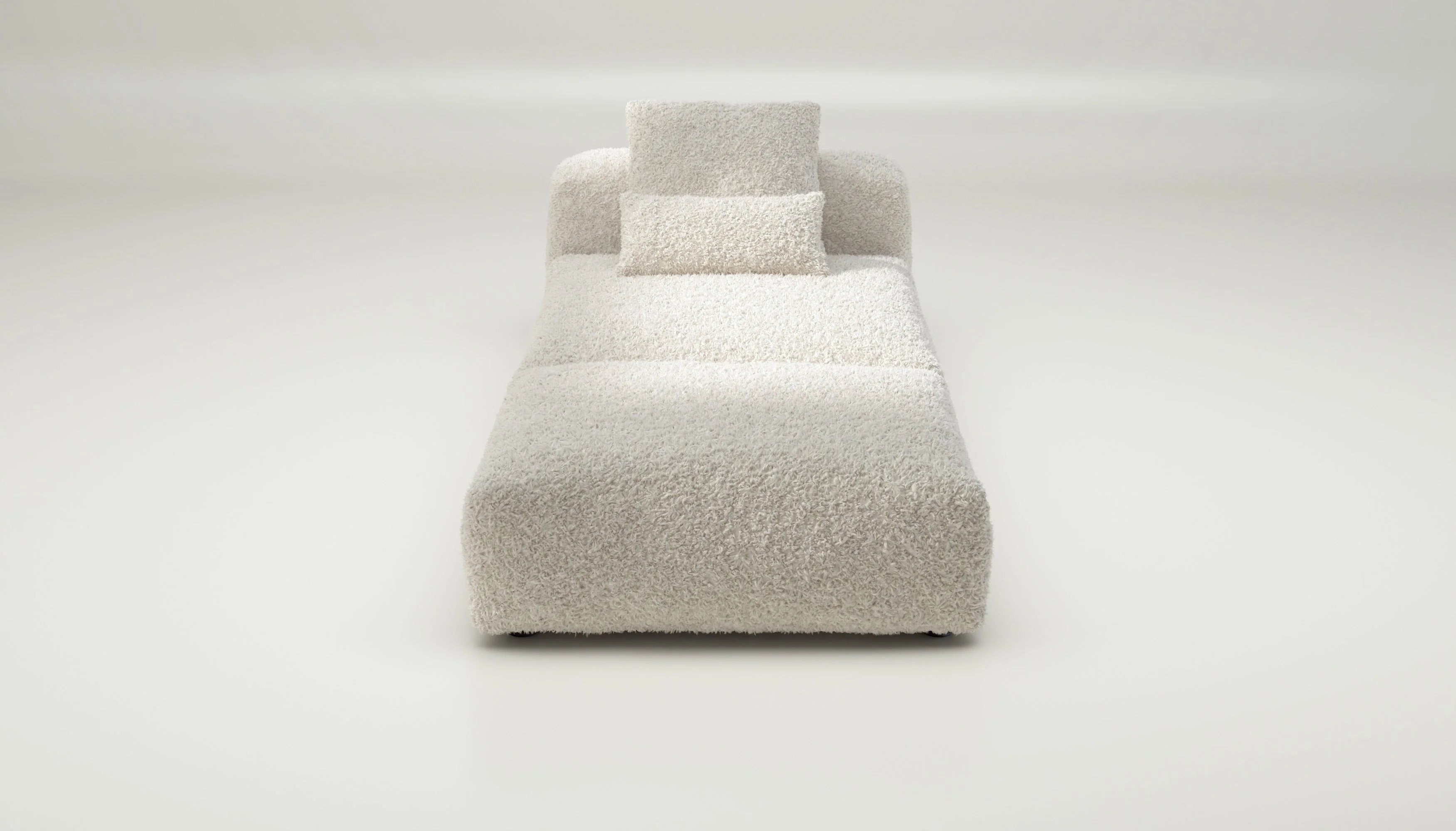 vetsak | Sofa Set 07 - Sun Lounger - Doodle - Creme | Modulares Sofa | 2 Sitzer | Daybed | Chaiselounge