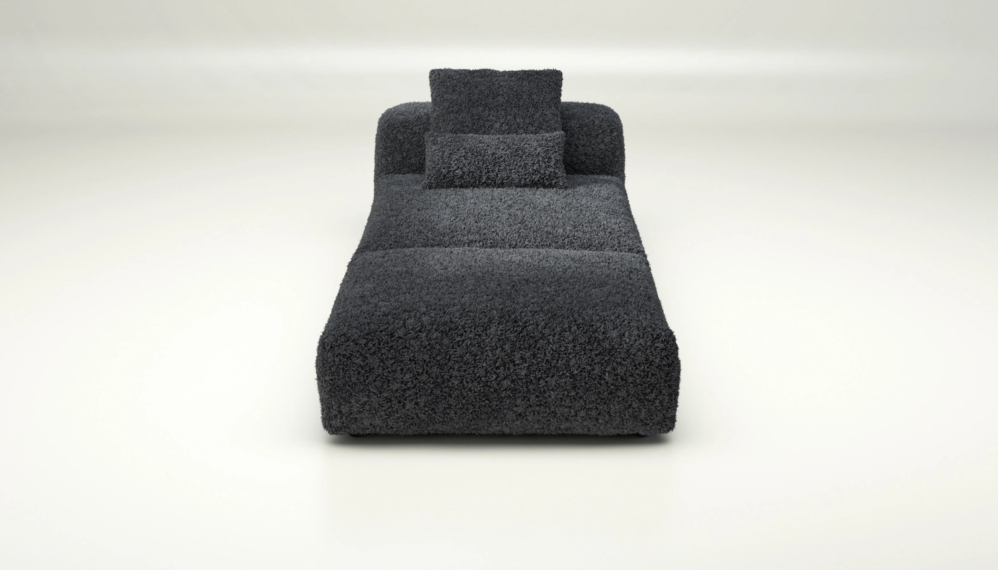 vetsak | Sofa Set 07 - Sun Lounger - Doodle - Dark Grey | Modulares Sofa | 2 Sitzer | Daybed | Chaiselounge