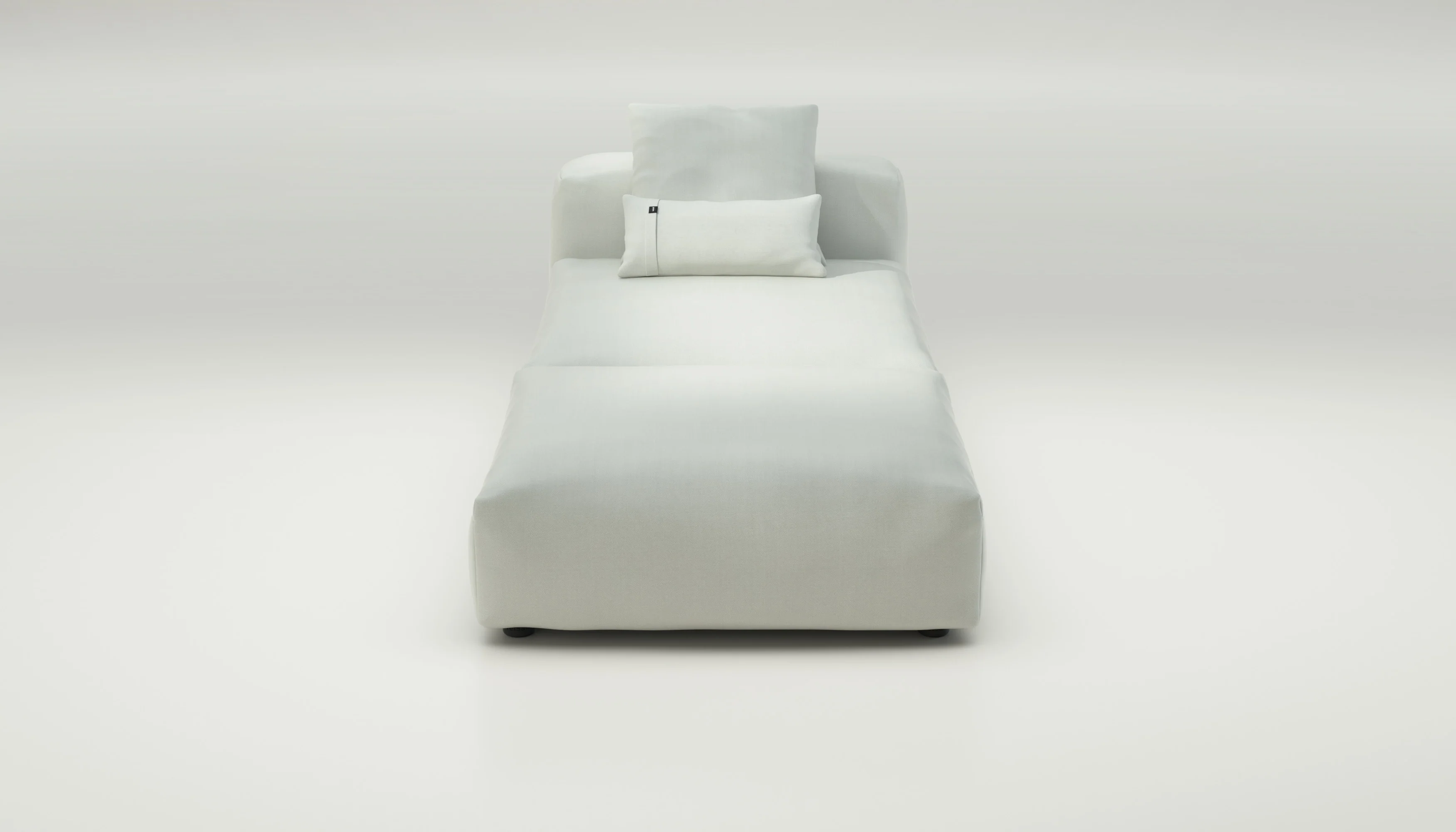 vetsak | Sofa Set 07 - Sun Lounger - Herringbone - Creme | Modulares Sofa | 2 Sitzer | Daybed | Chaiselounge