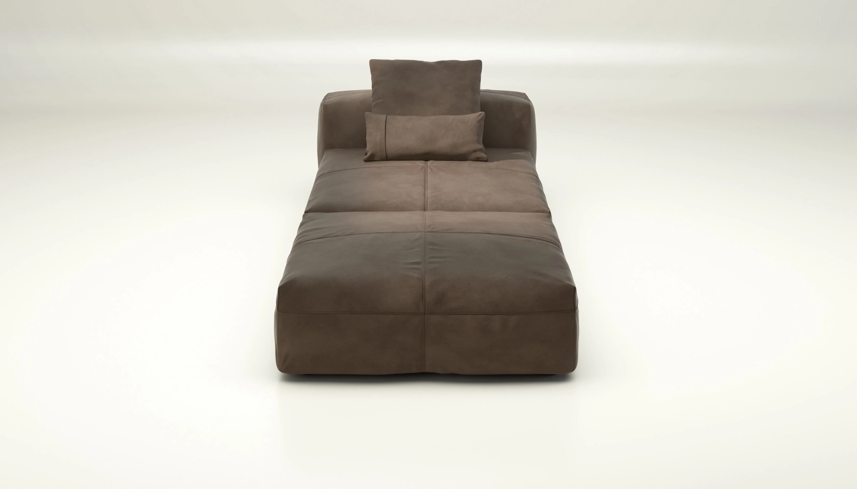 vetsak | Sofa Set 07 - Sun Lounger - leather - cacao | Modulares Sofa | 2 Sitzer | Daybed | Chaiselounge