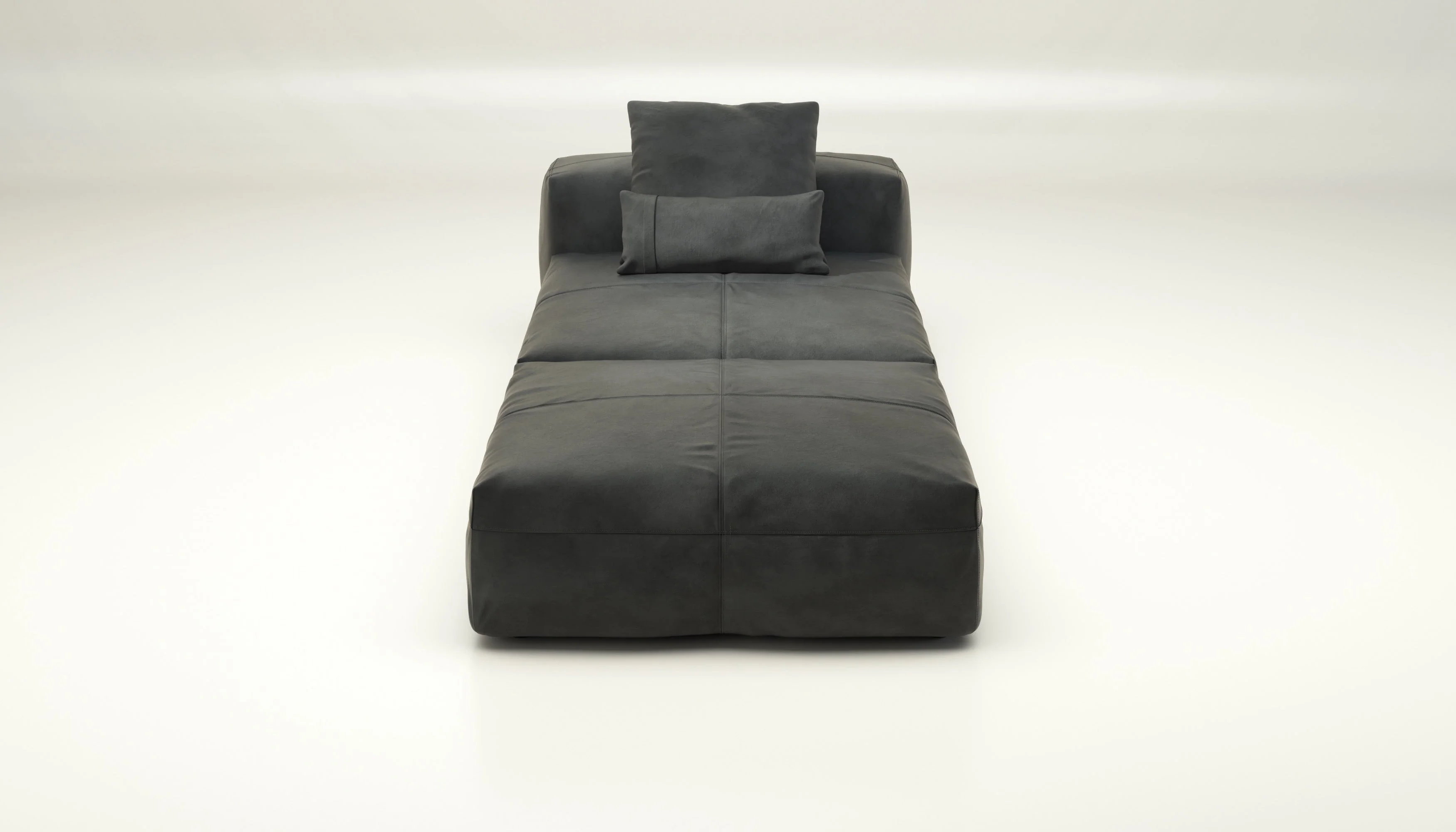 vetsak | Sofa Set 07 - Sun Lounger - Leather - Cacao | Modulares Sofa | 2 Sitzer | Daybed | Chaiselounge