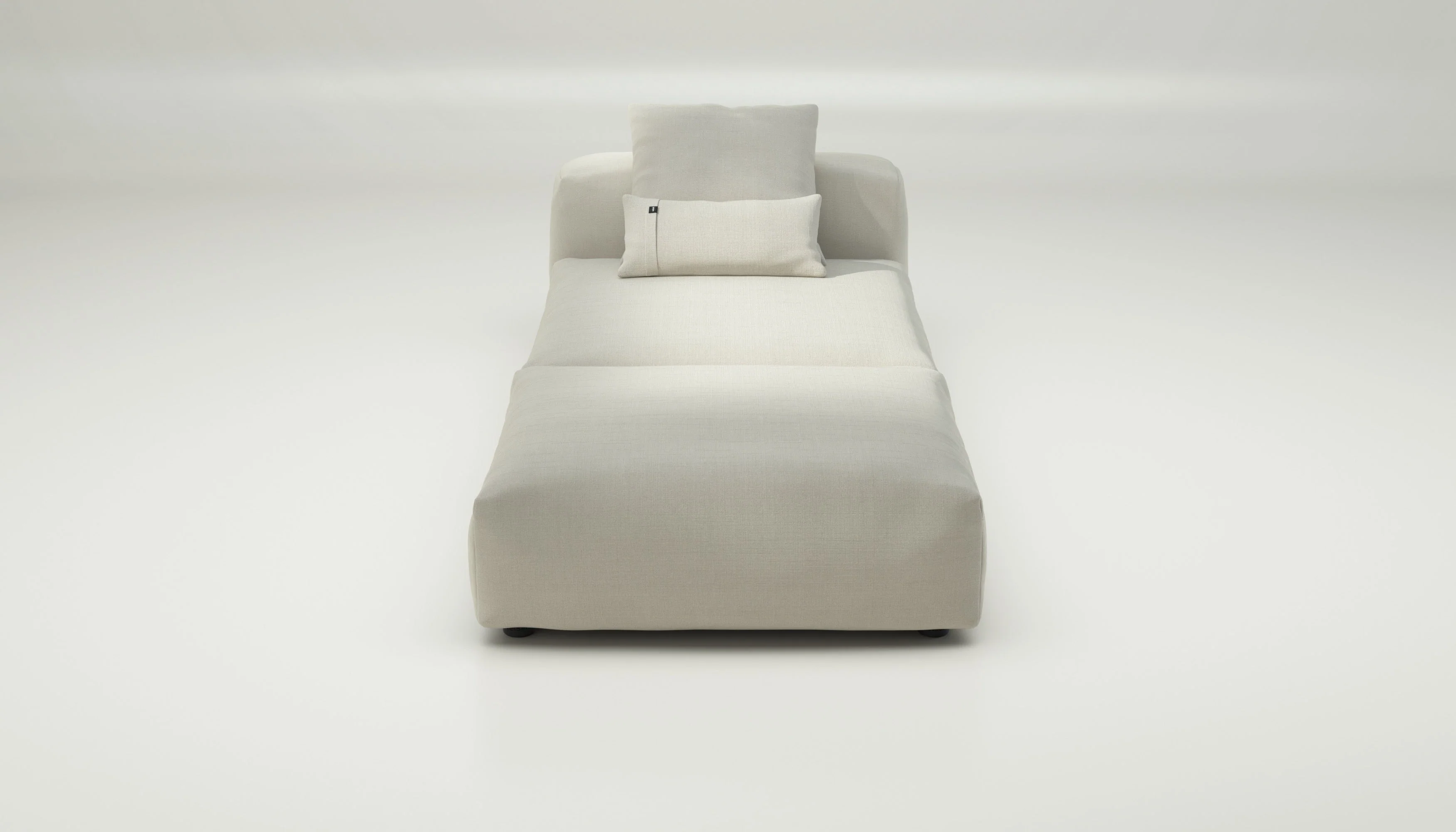vetsak | Sofa Set 07 - Sun Lounger - Pique - Creme | Modulares Sofa | 2 Sitzer | Daybed | Chaiselounge