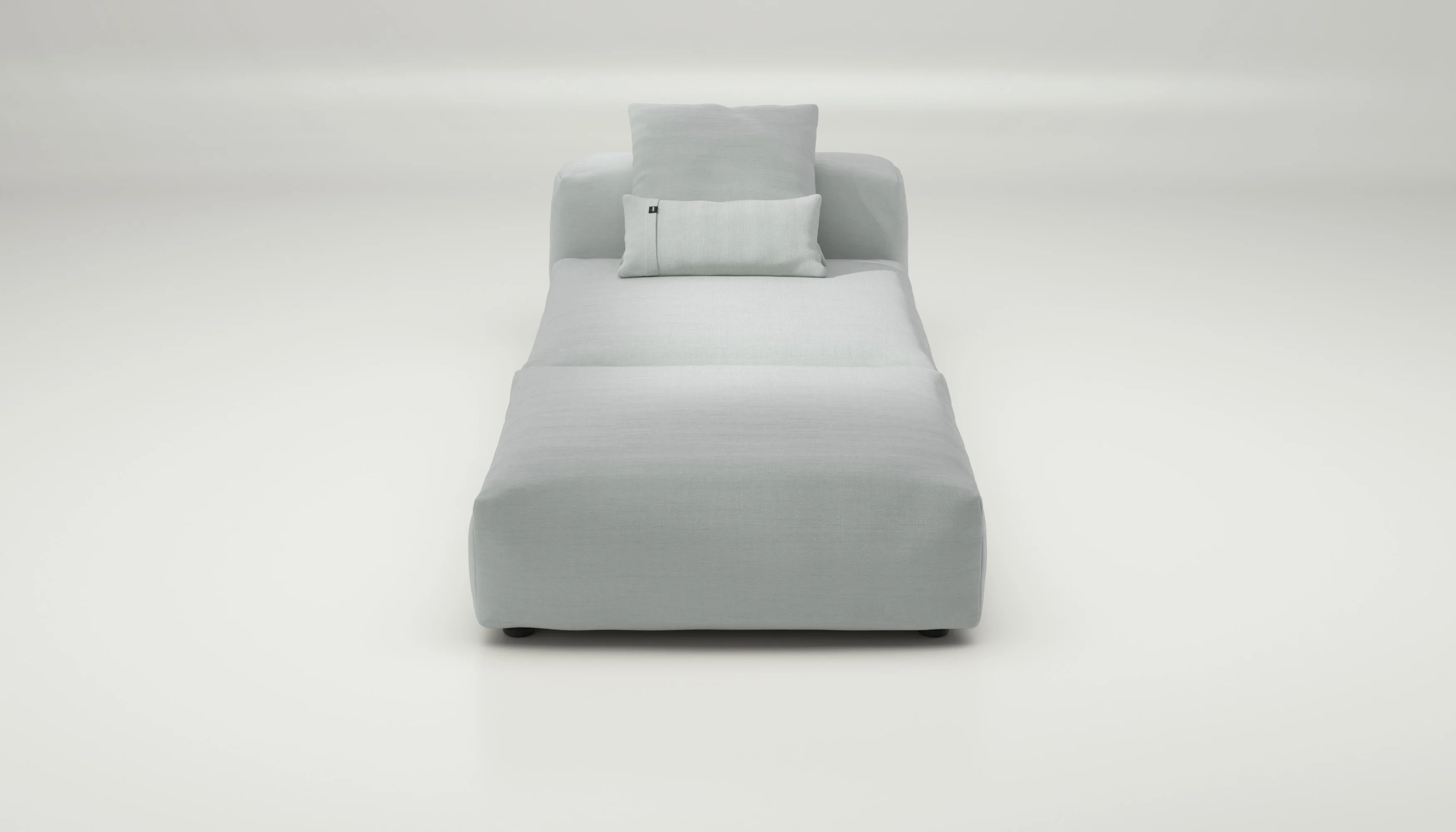 vetsak | Sofa Set 07 - Sun Lounger - Pique - Light Grey | Modular Sofa | 2 Seater | Daybed | Chaiselounge