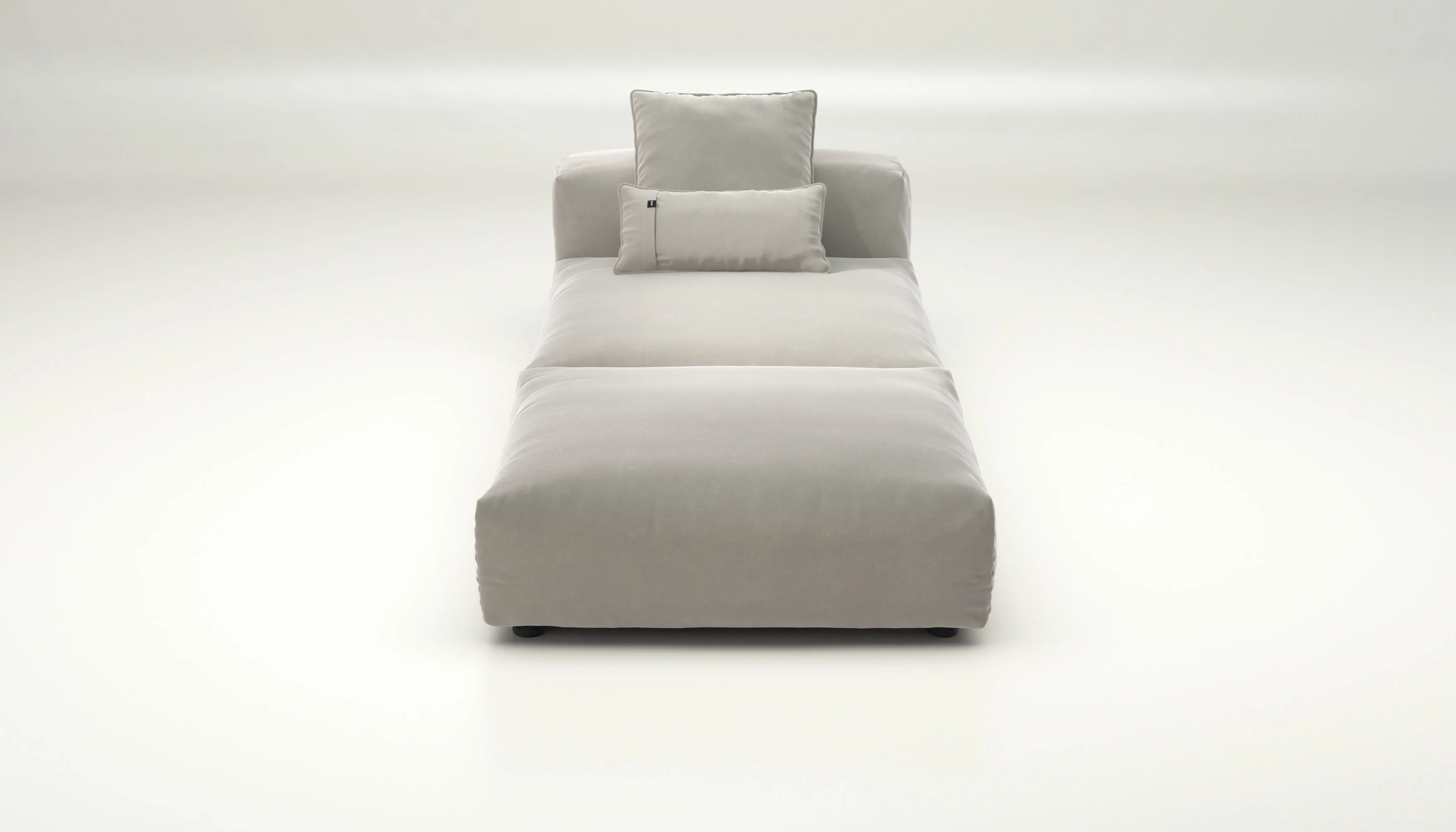 vetsak | Sofa Set 07 - Sun Lounger - Suave - Clay | Modulares Sofa | 2 Sitzer | Daybed | Chaiselounge