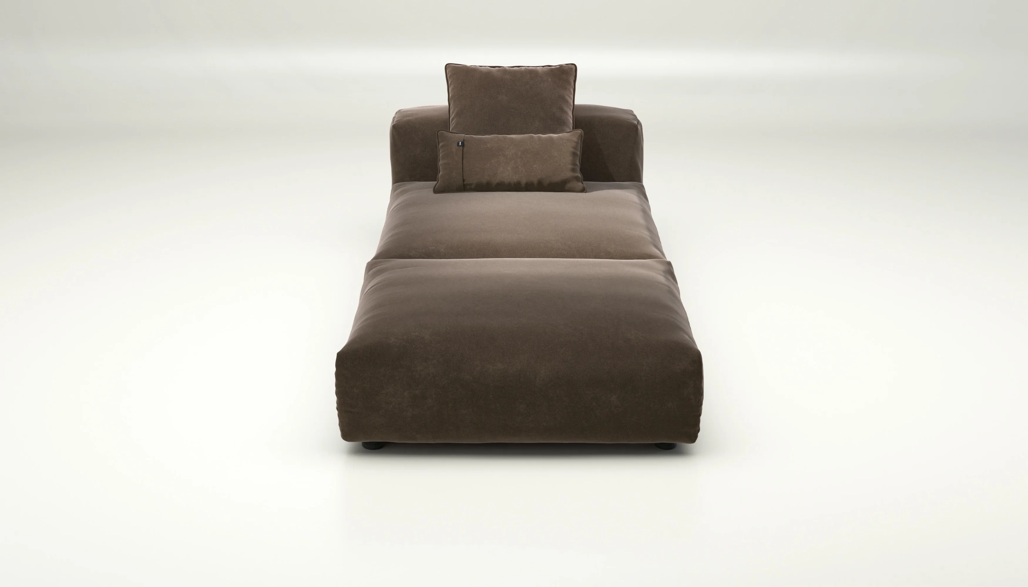 vetsak | Sofa Set 07 - Sun Lounger - Suave - Espresso | Modulares Sofa | 2 Sitzer | Daybed | Chaiselounge