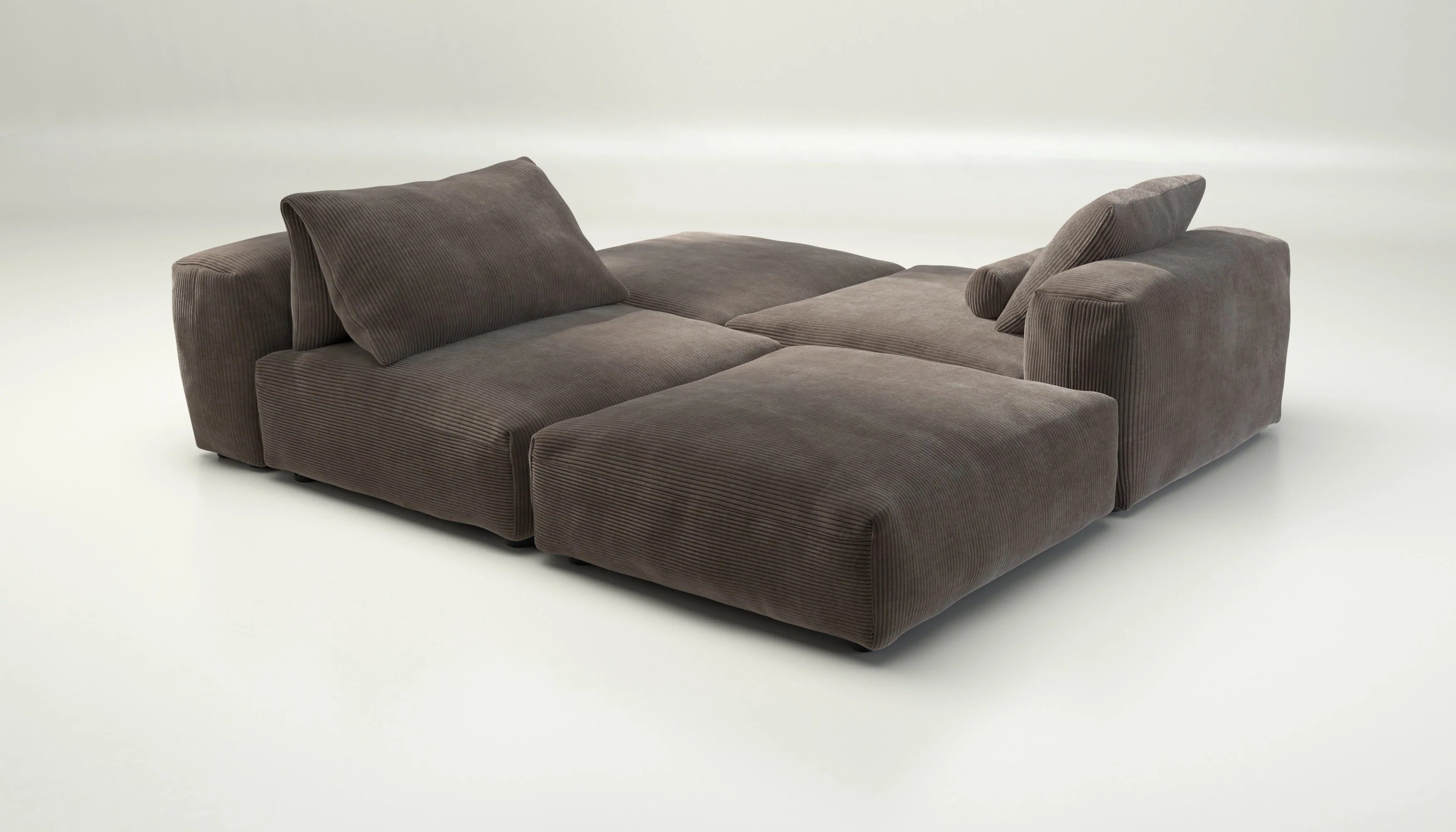 vetsak | Sofa Set 08 - Daybed - Cord Velour - Mocha | Modulares Sofa | 6 Sitzer | Outdoor Island | Double lounger - Image 3