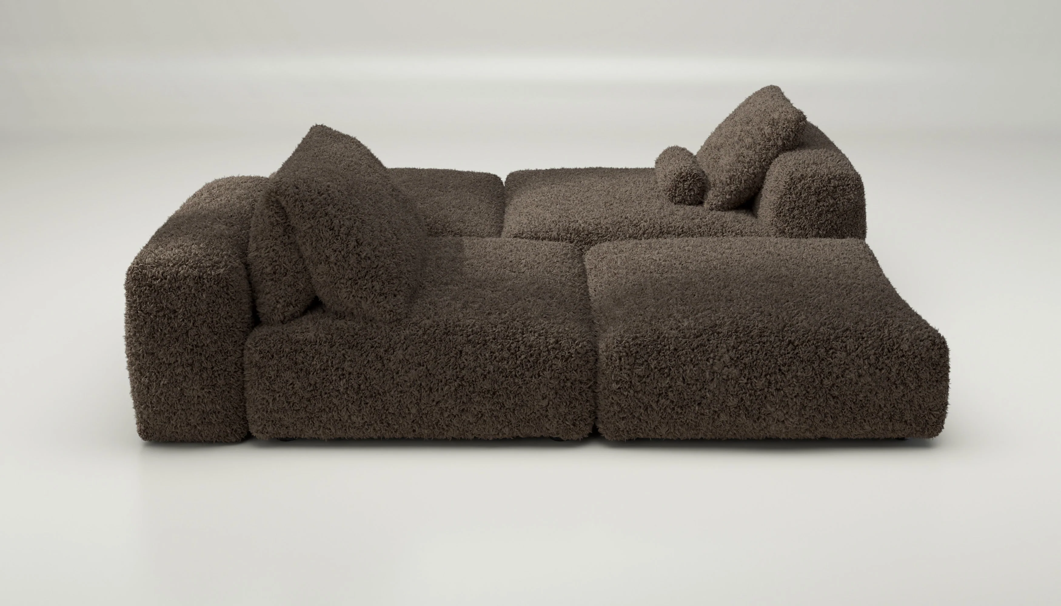 vetsak | Sofa Set 08 - Daybed - Doodle - Cacao | Modulares Sofa | 6 Sitzer | Outdoor Island | Double lounger