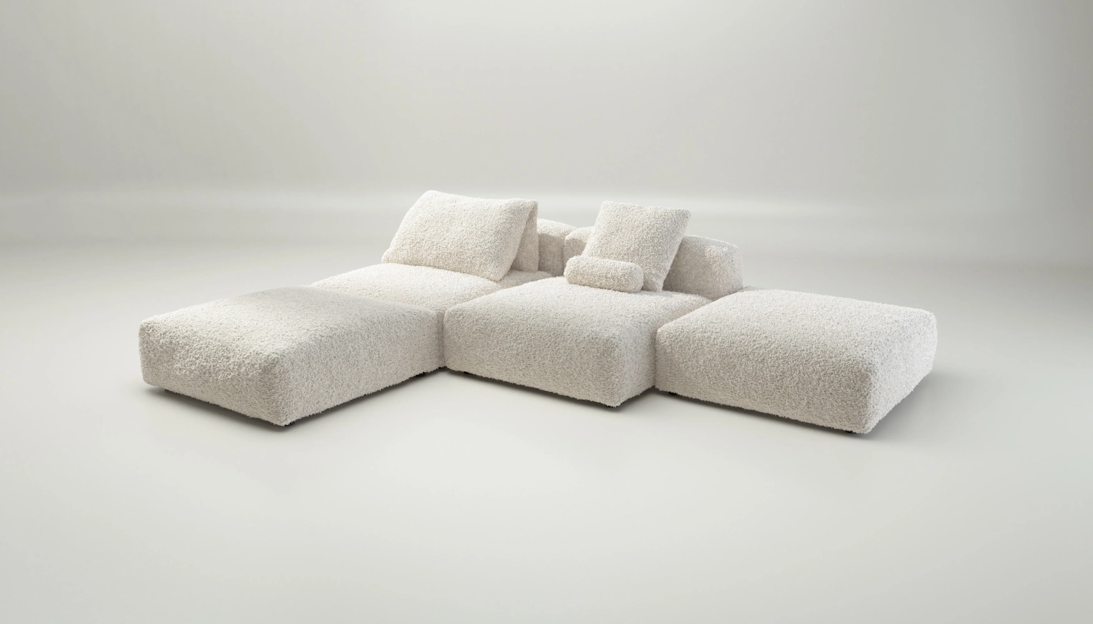 vetsak | Sofa Set 08 - Daybed - Doodle - Creme | Modulares Sofa | 6 Sitzer | Outdoor Island | Double lounger - Image 4