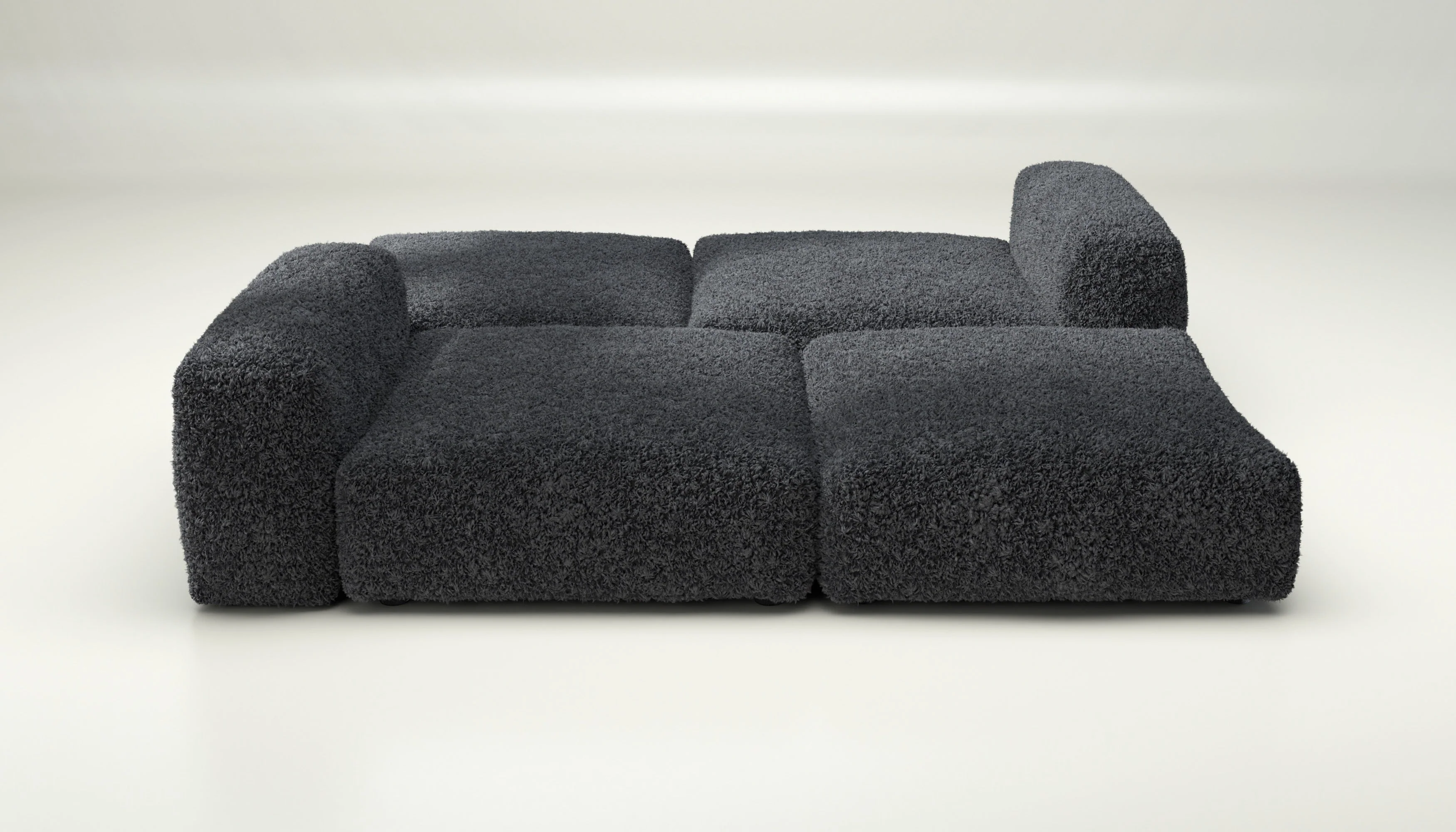 vetsak | Sofa Set 08 - Daybed - Doodle - Dark Grey | Modulares Sofa | 6 Sitzer | Outdoor Island | Double lounger - Image 2