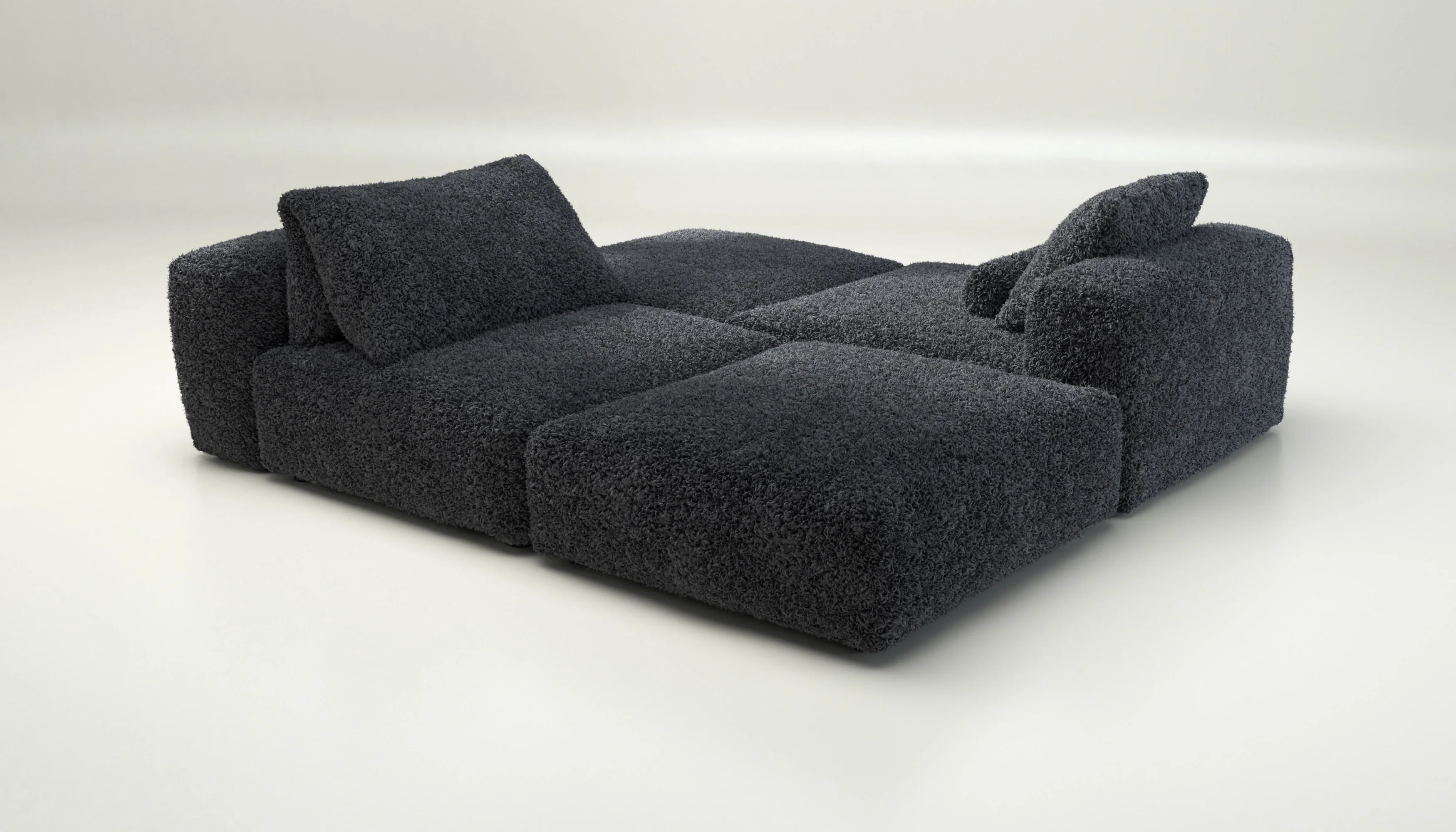 vetsak | Sofa Set 08 - Daybed - Doodle - Dark Grey | Modulares Sofa | 6 Sitzer | Outdoor Island | Double lounger - Image 3