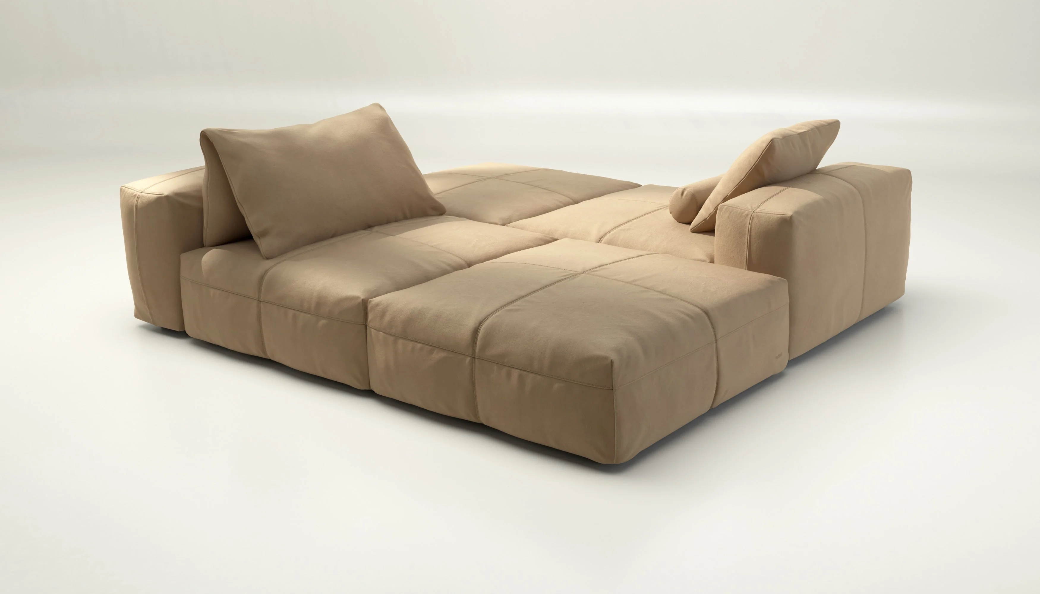 vetsak | Sofa Set 08 - Daybed - Leather - Beige | Modulares Sofa | 6 Sitzer | Outdoor Island | Double lounger - Image 3