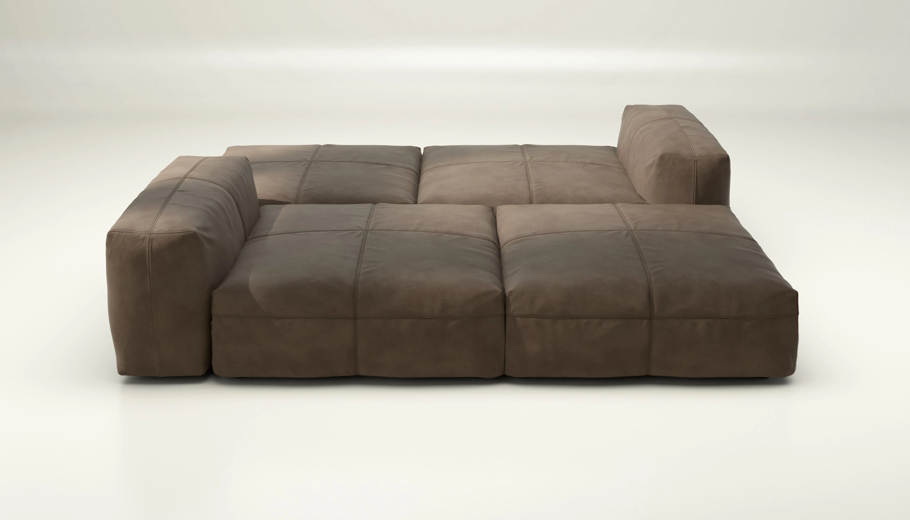 vetsak | Sofa Set 08 - Daybed - leather - cacao | Modulares Sofa | 6 Sitzer | Outdoor Island | Double lounger - Image 2