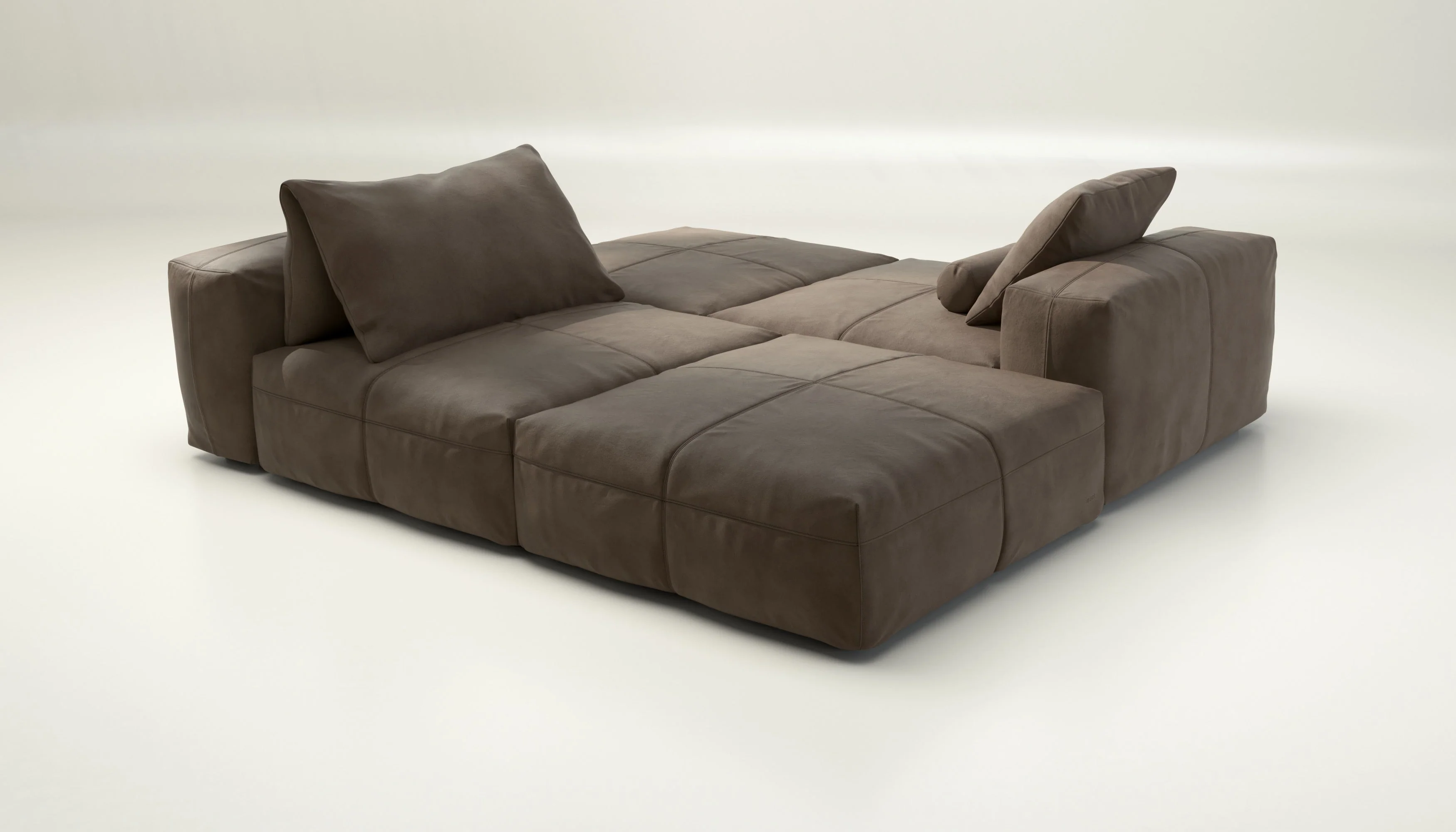 vetsak | Sofa Set 08 - Daybed - leather - cacao | Modulares Sofa | 6 Sitzer | Outdoor Island | Double lounger - Image 3