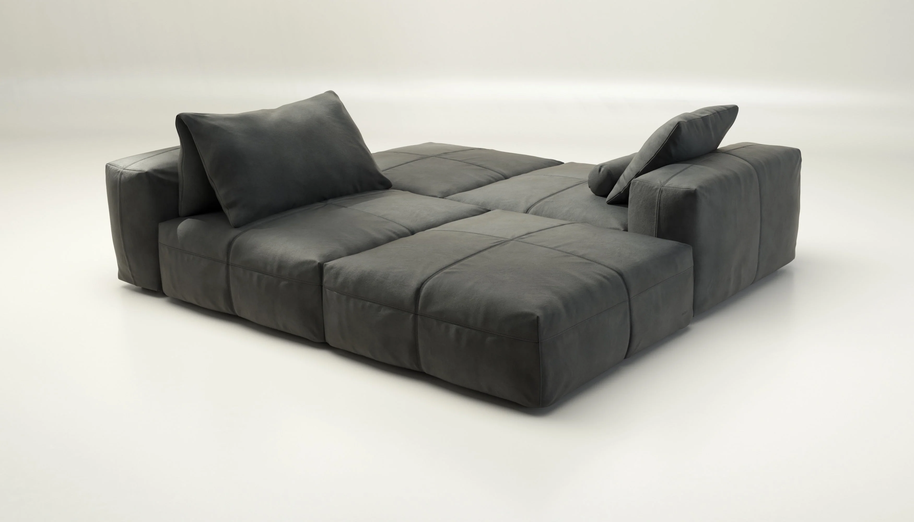 vetsak | Sofa Set 08 - Daybed - Leather - Cacao | Modulares Sofa | 6 Sitzer | Outdoor Island | Double lounger - Image 3