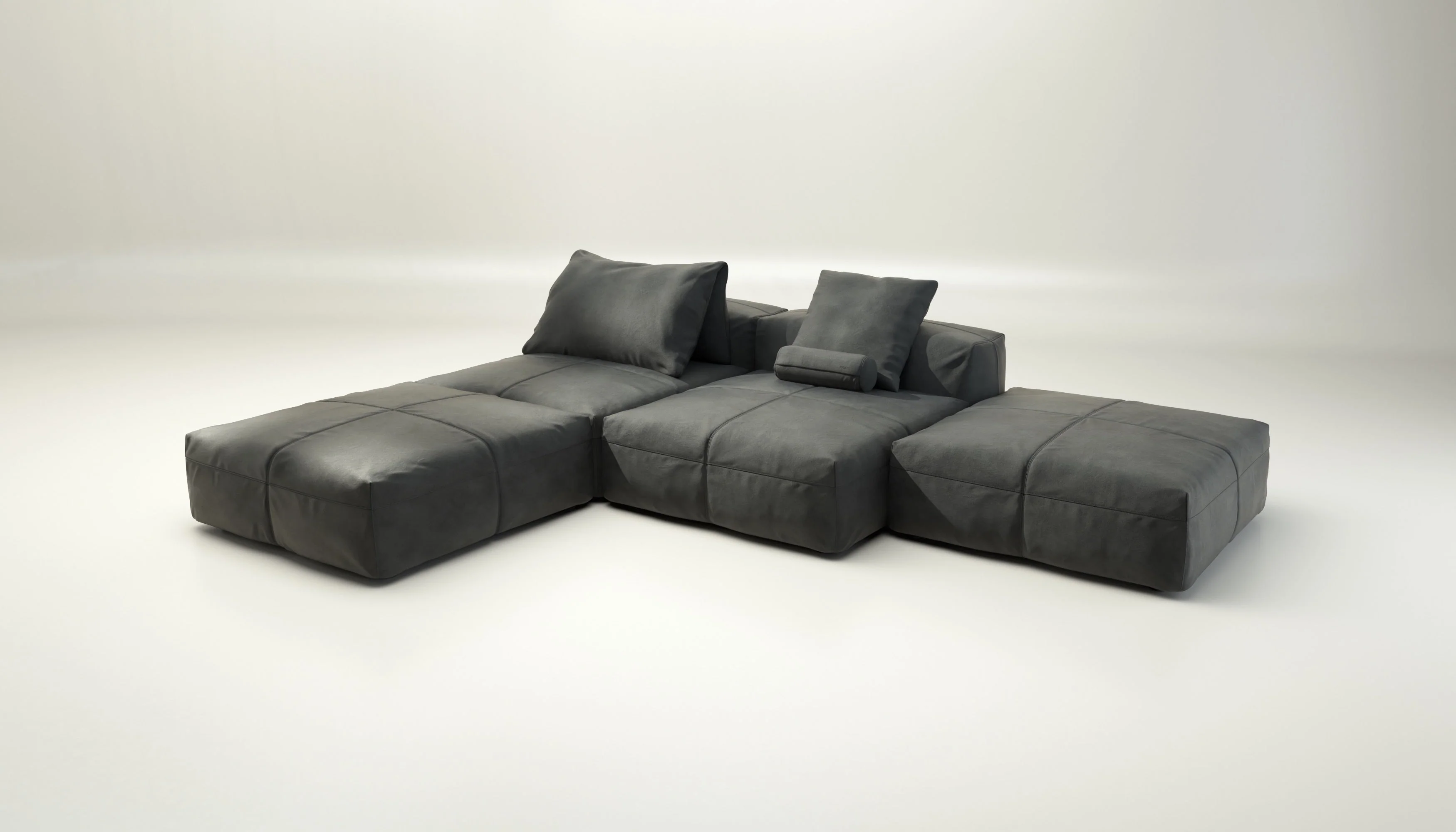 vetsak | Sofa Set 08 - Daybed - Leather - Cacao | Modulares Sofa | 6 Sitzer | Outdoor Island | Double lounger - Image 4
