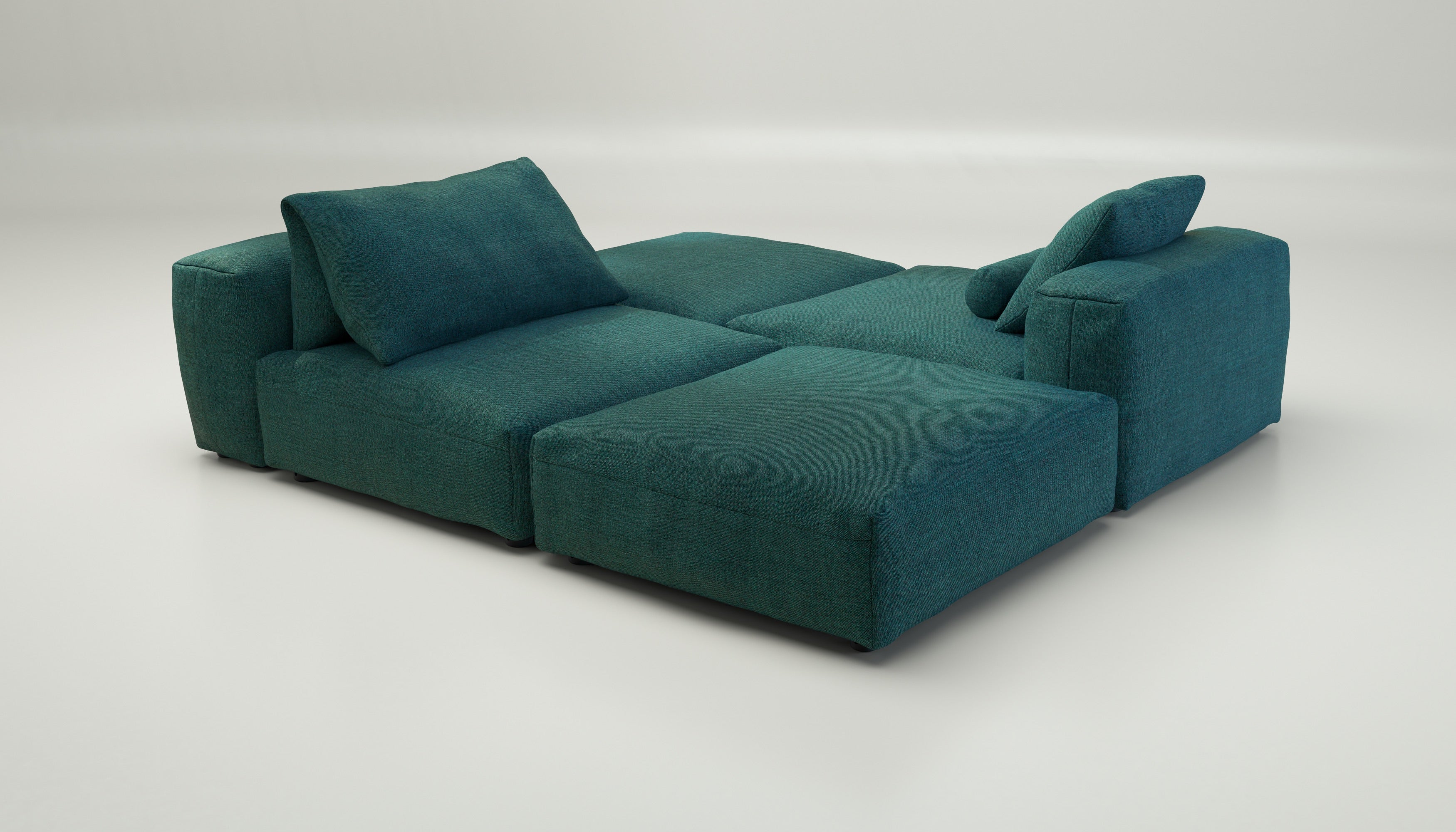 vetsak | Sofa Set 08 - Daybed - Pique - Cedar | Modular Sofa | 6 Seater | Outdoor Island | Double lounger - Image 3