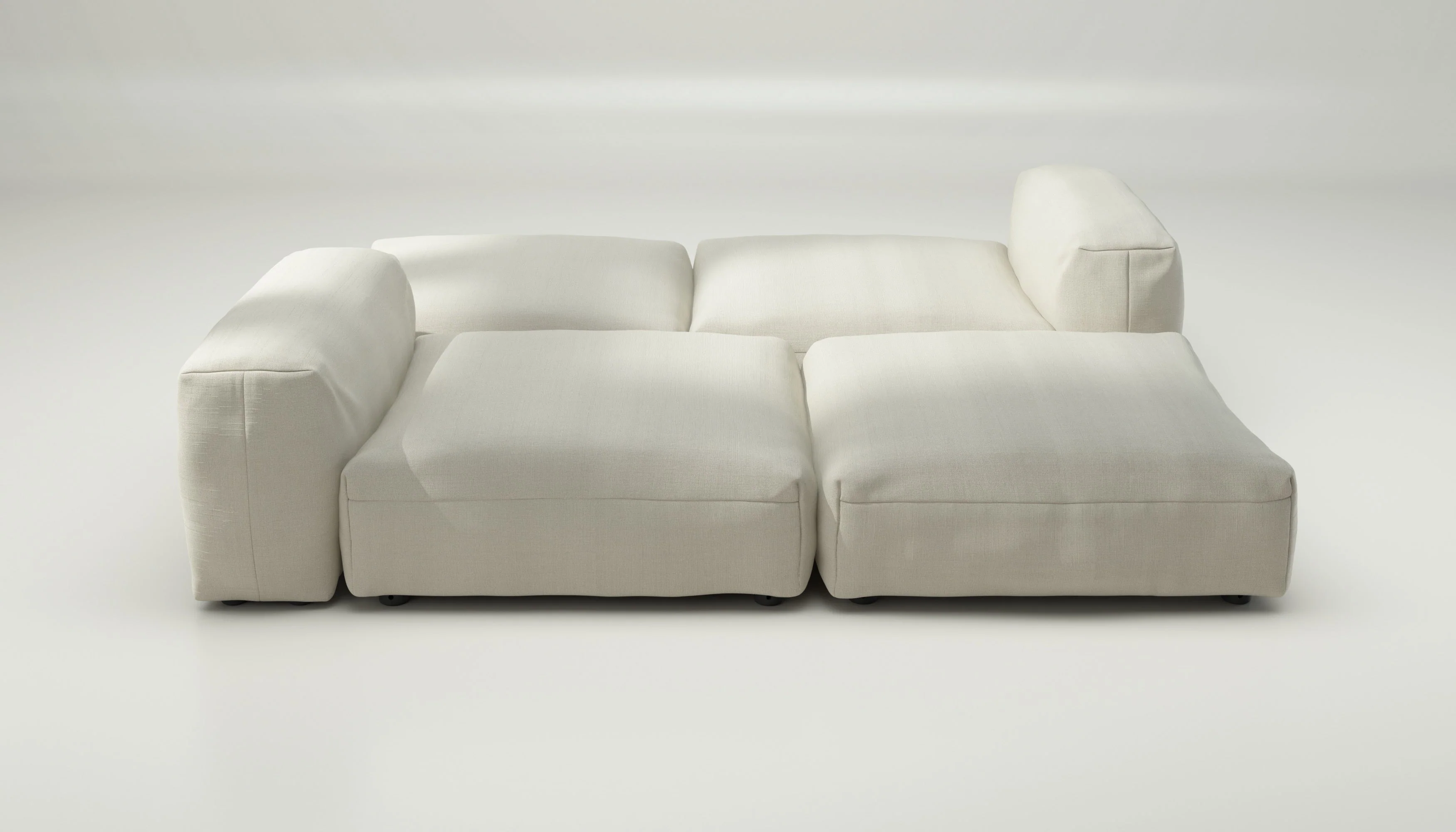 vetsak | Sofa Set 08 - Daybed - Pique - Creme | Modulares Sofa | 6 Sitzer | Outdoor Island | Double lounger - Image 2
