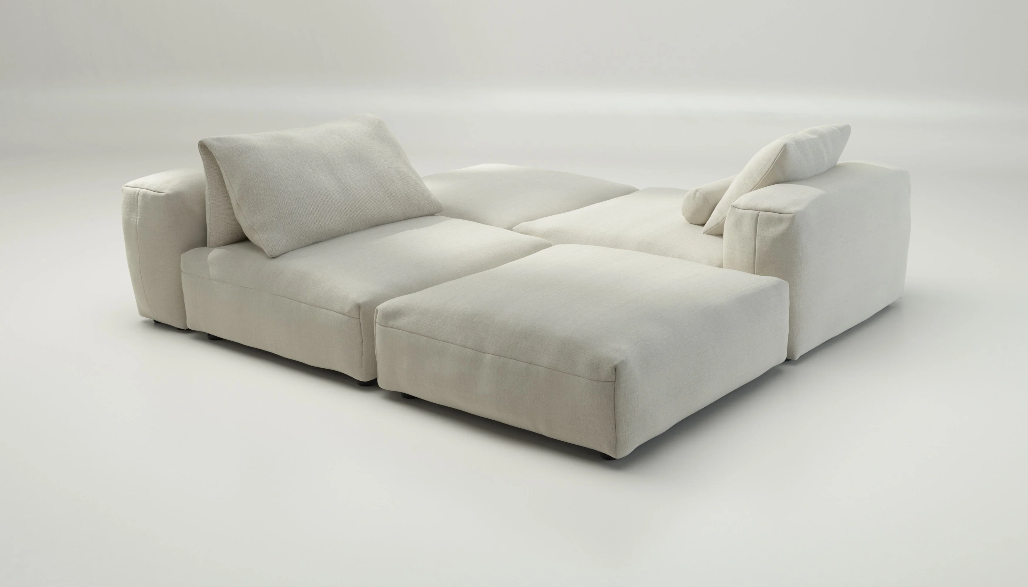 vetsak | Sofa Set 08 - Daybed - Pique - Creme | Modulares Sofa | 6 Sitzer | Outdoor Island | Double lounger - Image 3