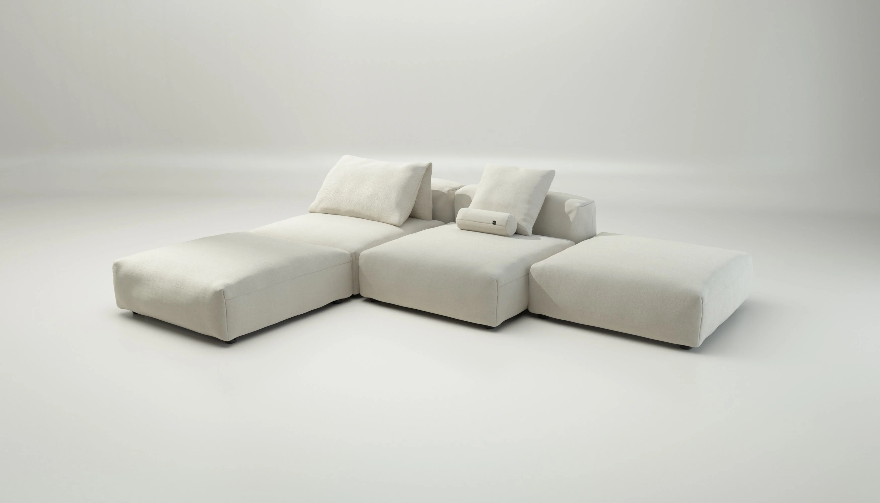 vetsak | Sofa Set 08 - Daybed - Pique - Creme | Modulares Sofa | 6 Sitzer | Outdoor Island | Double lounger - Image 4