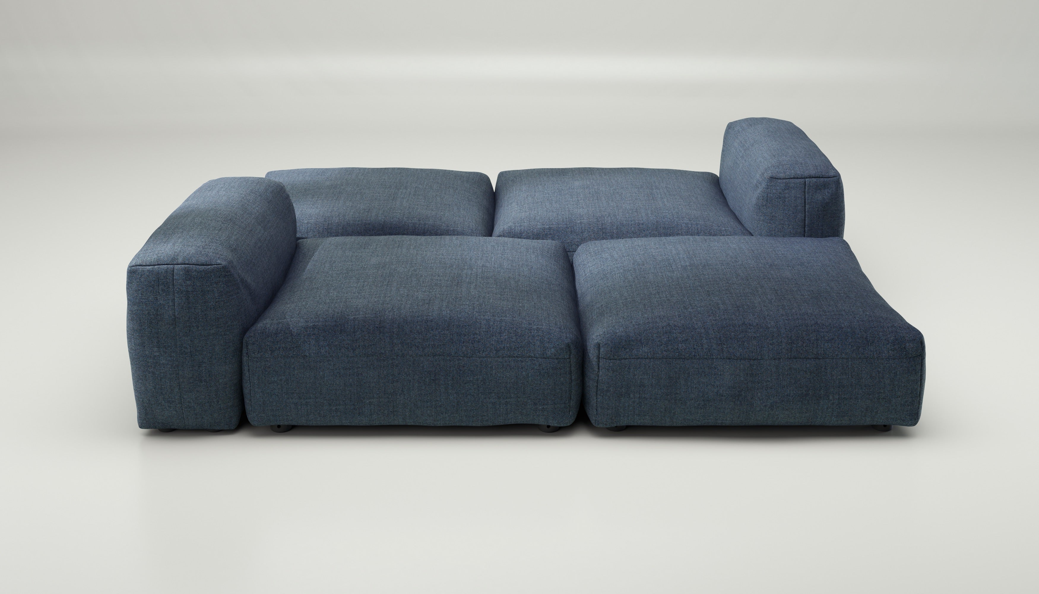 vetsak | Sofa Set 08 - Daybed - Pique - Dark Blue | Modular Sofa | 6 Seater | Outdoor Island | Double lounger - Image 2