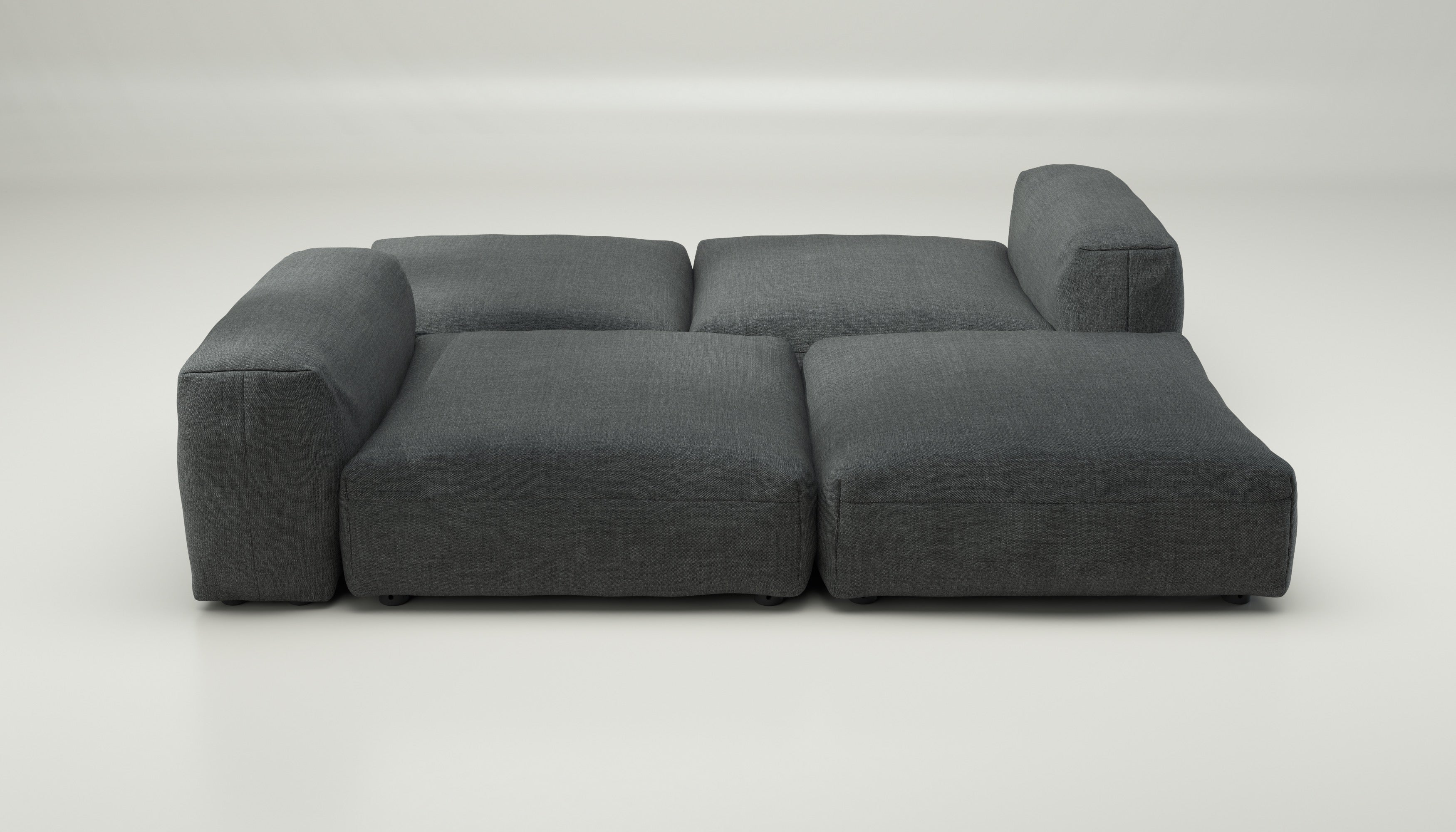 vetsak | Sofa Set 08 - Daybed - Pique - Dark Grey | Modular Sofa | 6 Seater | Outdoor Island | Double lounger - Image 2