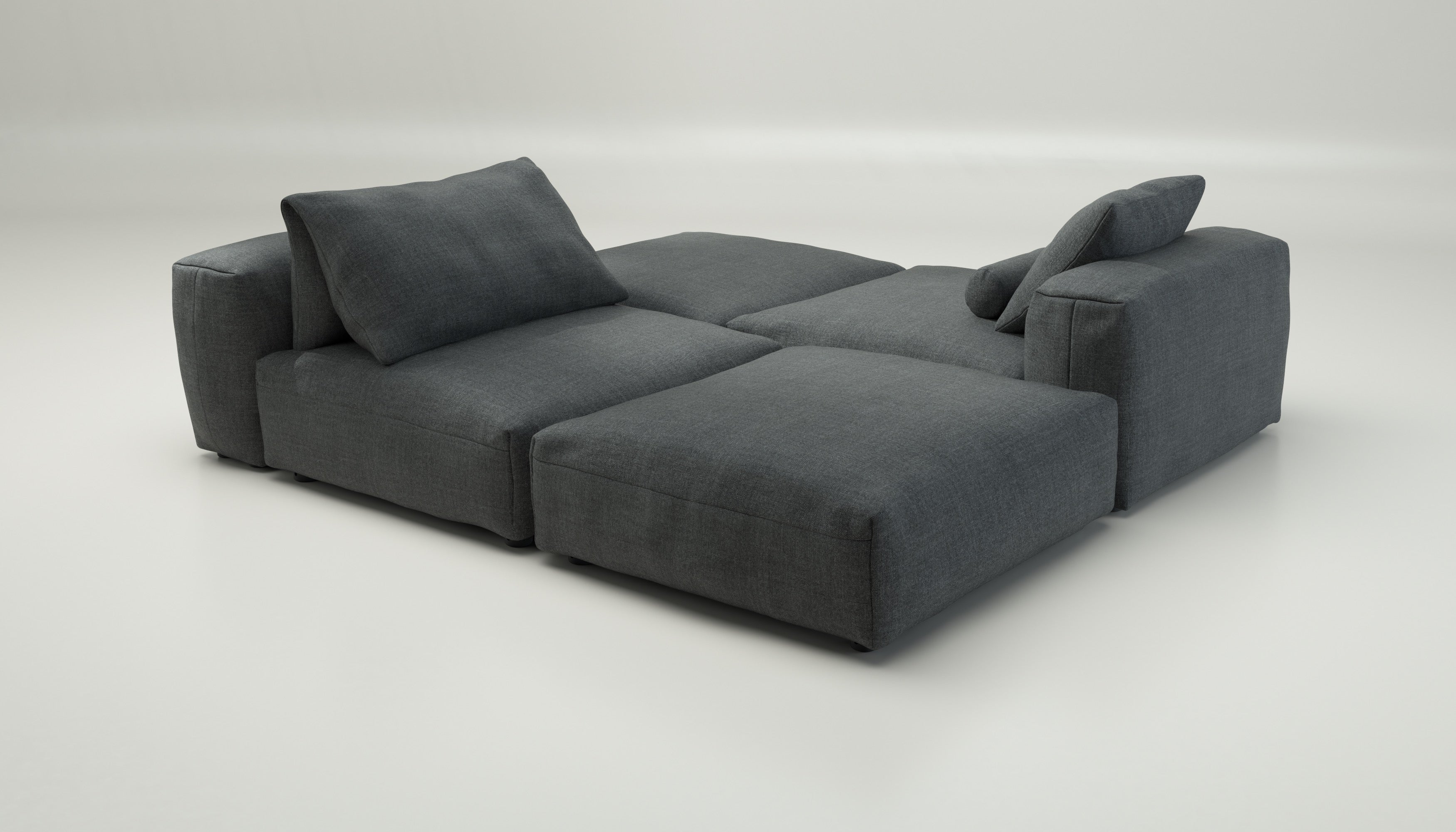 vetsak | Sofa Set 08 - Daybed - Pique - Dark Grey | Modular Sofa | 6 Seater | Outdoor Island | Double lounger - Image 3