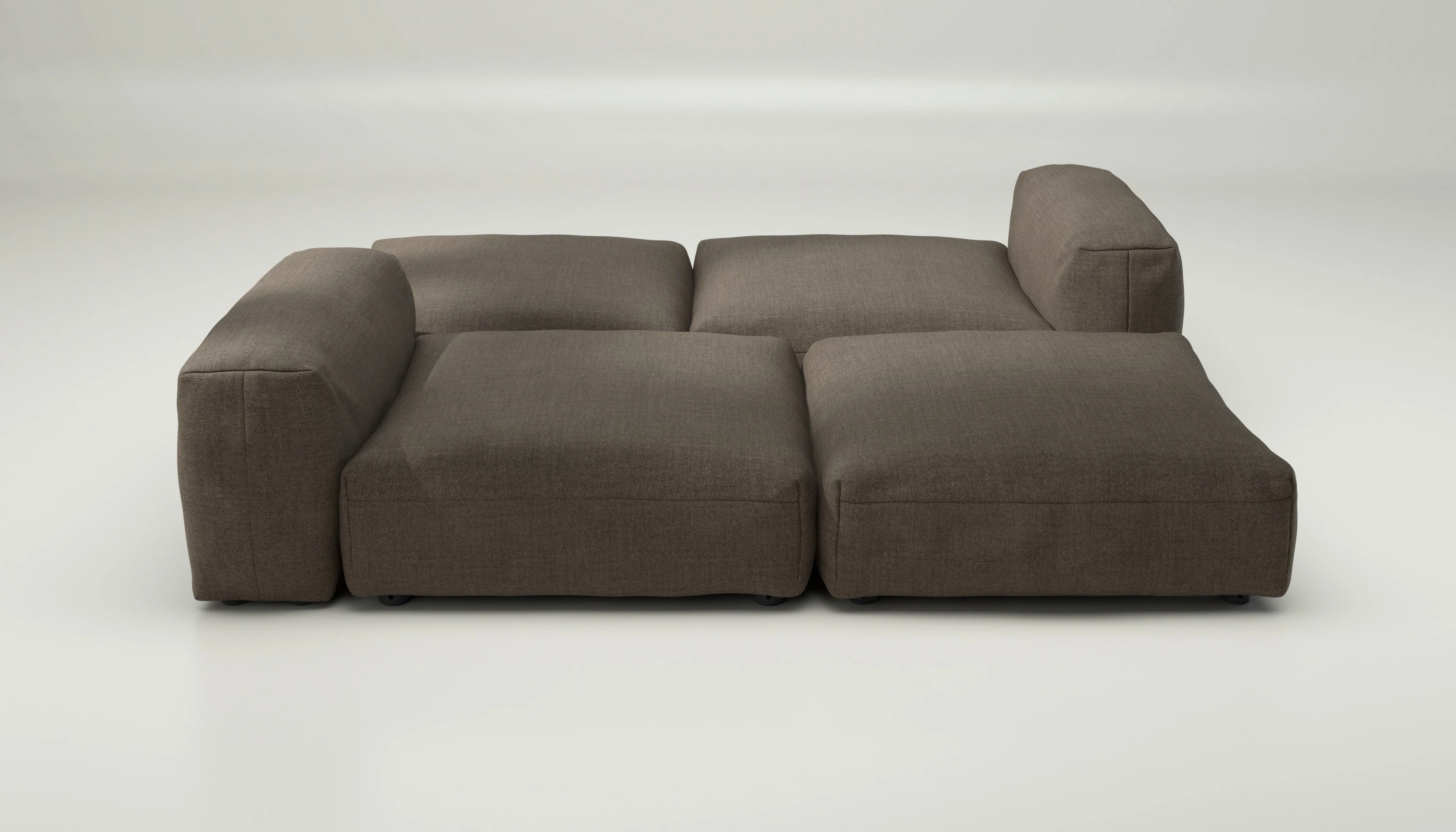 vetsak | Sofa Set 08 - Daybed - Pique - Taupe | Modular Sofa | 6 Seater | Outdoor Island | Double lounger - Image 2