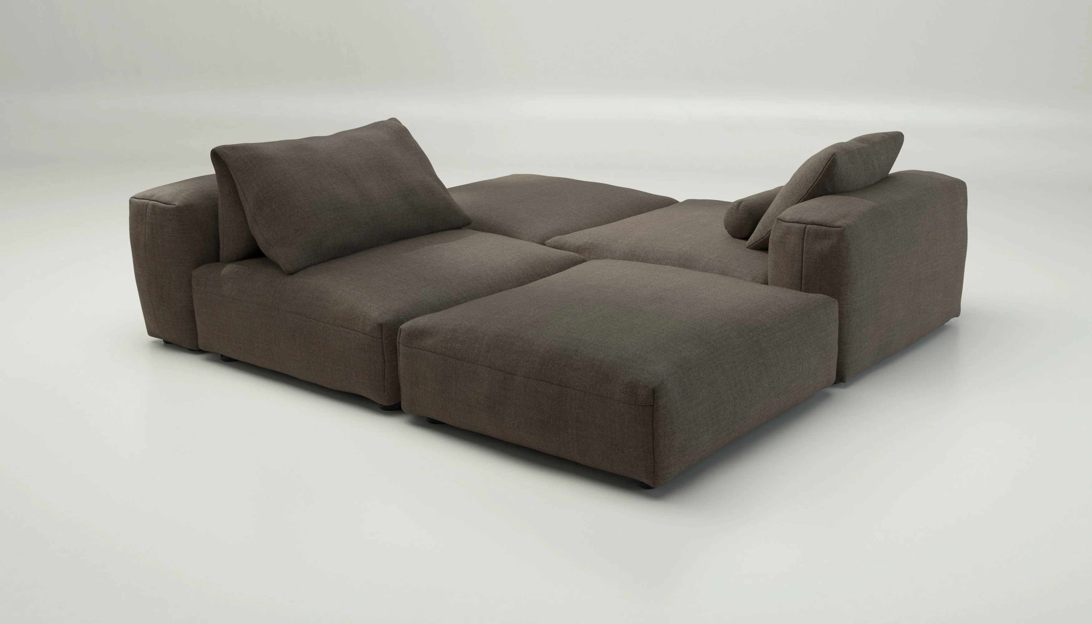vetsak | Sofa Set 08 - Daybed - Pique - Taupe | Modular Sofa | 6 Seater | Outdoor Island | Double lounger - Image 3