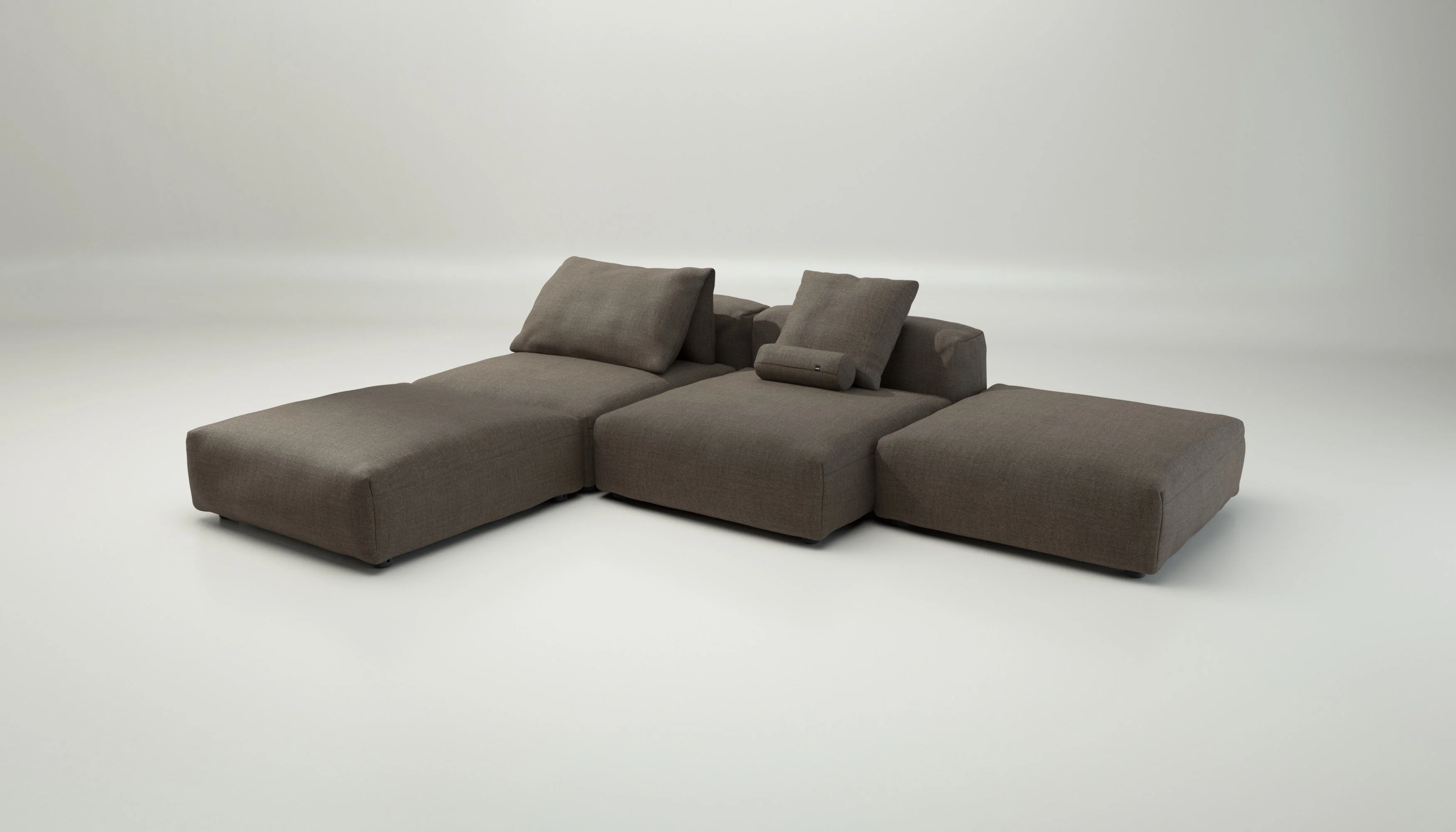 vetsak | Sofa Set 08 - Daybed - Pique - Taupe | Modular Sofa | 6 Seater | Outdoor Island | Double lounger - Image 4