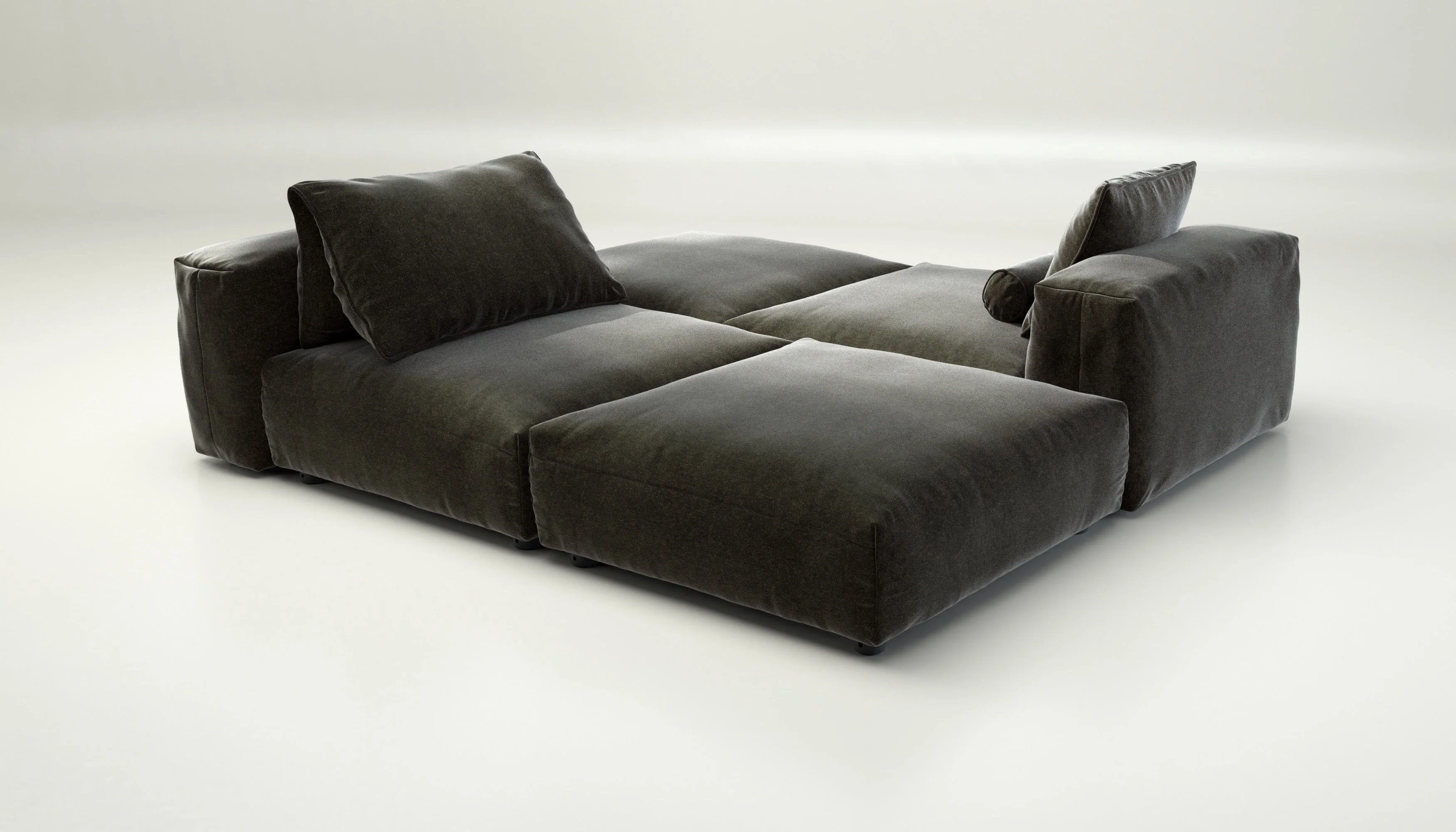 vetsak | Sofa Set 08 - Daybed - Suave - Anthracite | Modular Sofa | 6 Seater | Outdoor Island | Double lounger - Image 3
