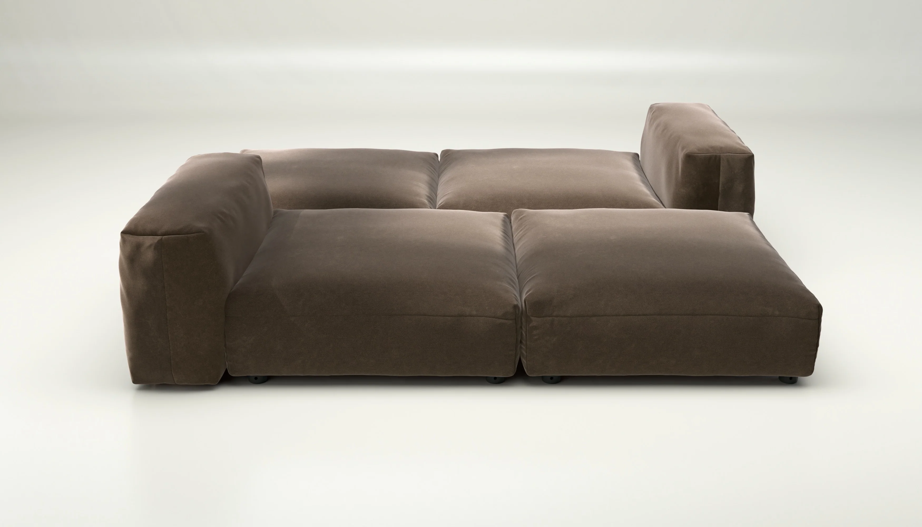 vetsak | Sofa Set 08 - Daybed - Suave - Espresso | Modulares Sofa | 6 Sitzer | Outdoor Island | Double lounger - Image 2