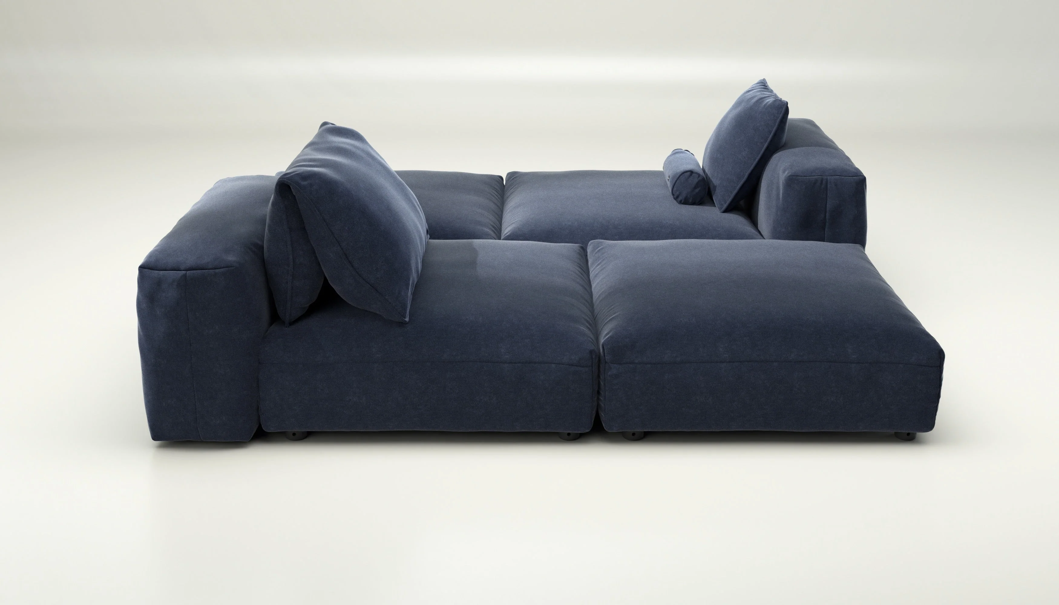 vetsak | Sofa Set 08 - Daybed - Suave - Navy | Modulares Sofa | 6 Sitzer | Outdoor Island | Double lounger